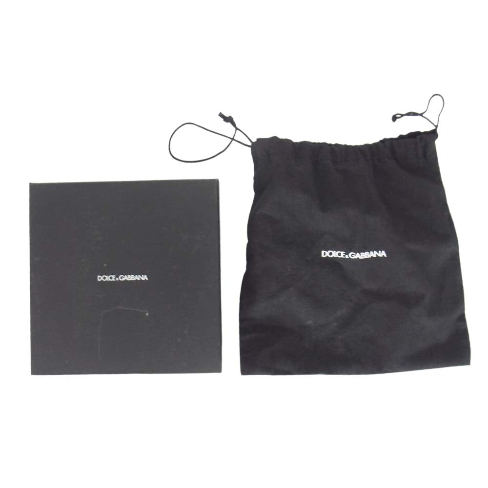 DOLCE&GABBANA ドルチェアンドガッバーナ ロゴ レザー ベルト ブラック系【中古】