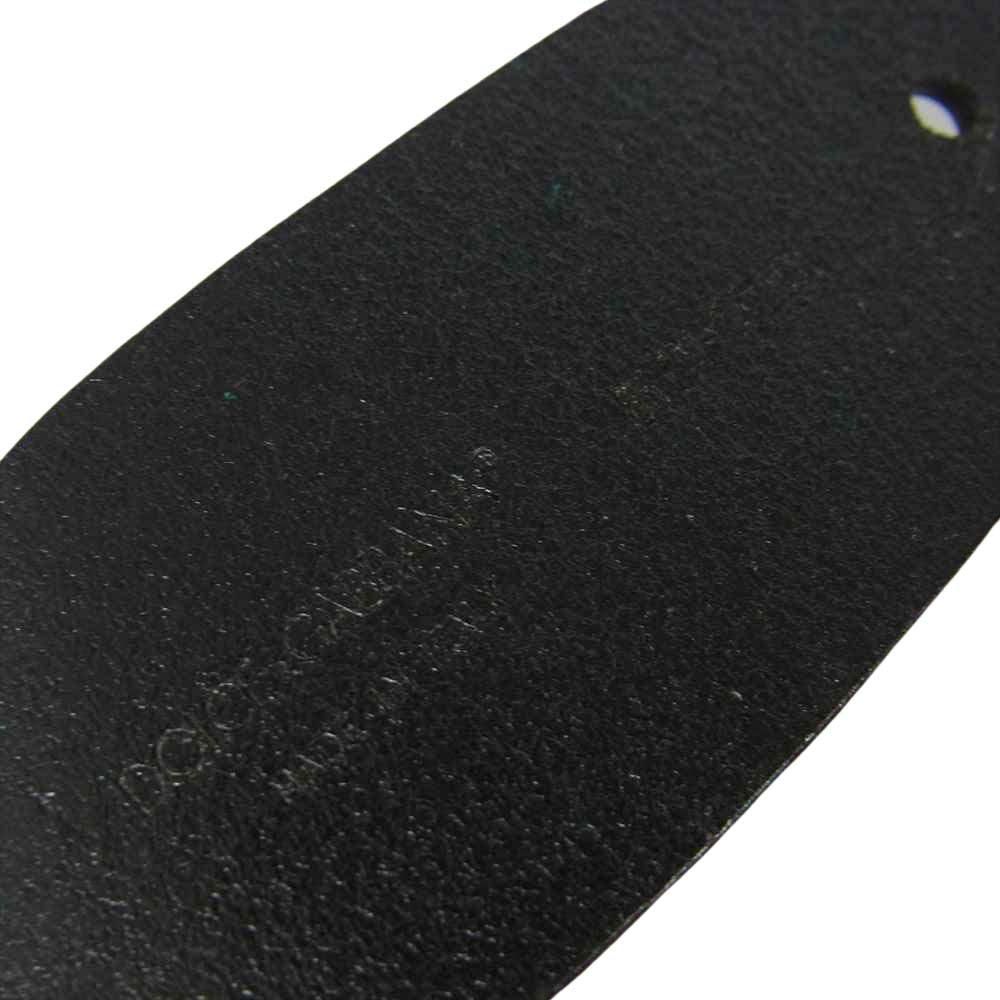 DOLCE&GABBANA ドルチェアンドガッバーナ スタッズ ロゴ レザー ベルト ブラック系【中古】