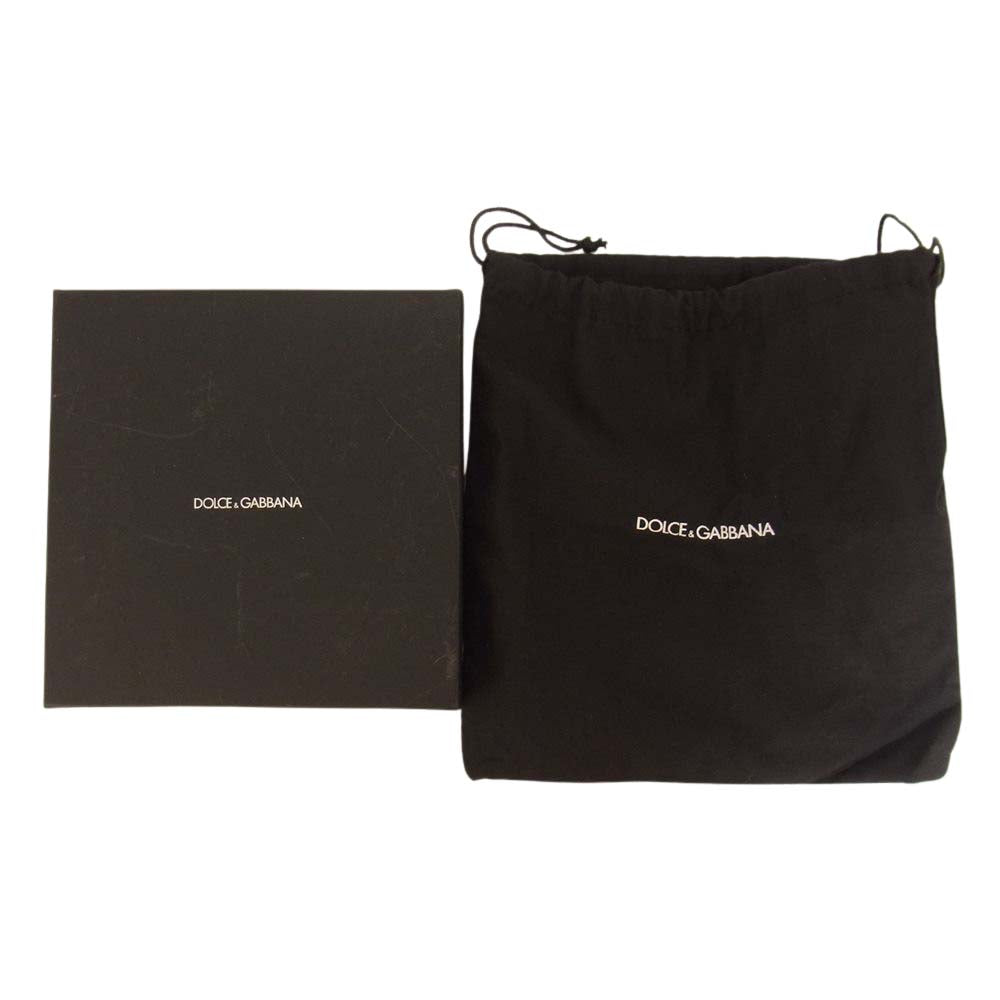 DOLCE&GABBANA ドルチェアンドガッバーナ ロゴ レザー ベルト ブラウン系【中古】