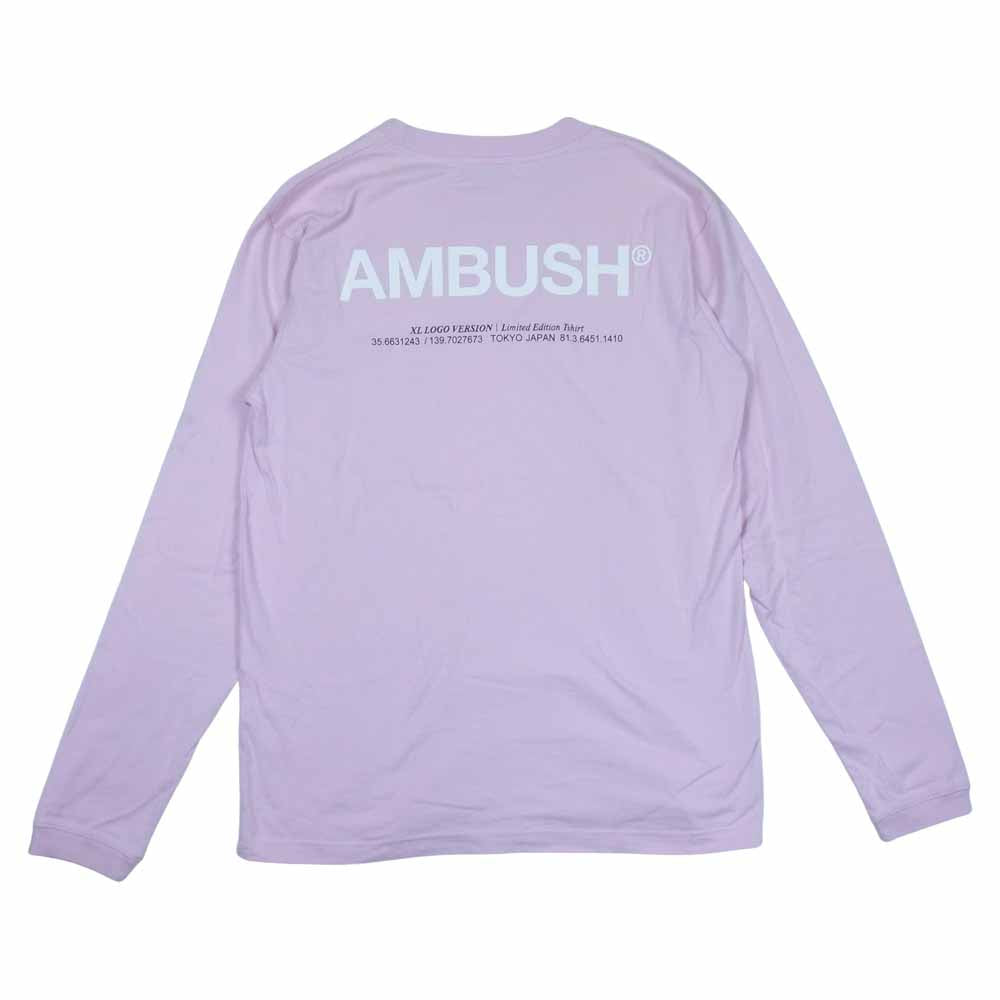 AMBUSH アンブッシュ 12111416 長袖 ロゴ 長袖Tシャツ プリント 日本製 ピンク系 2【中古】