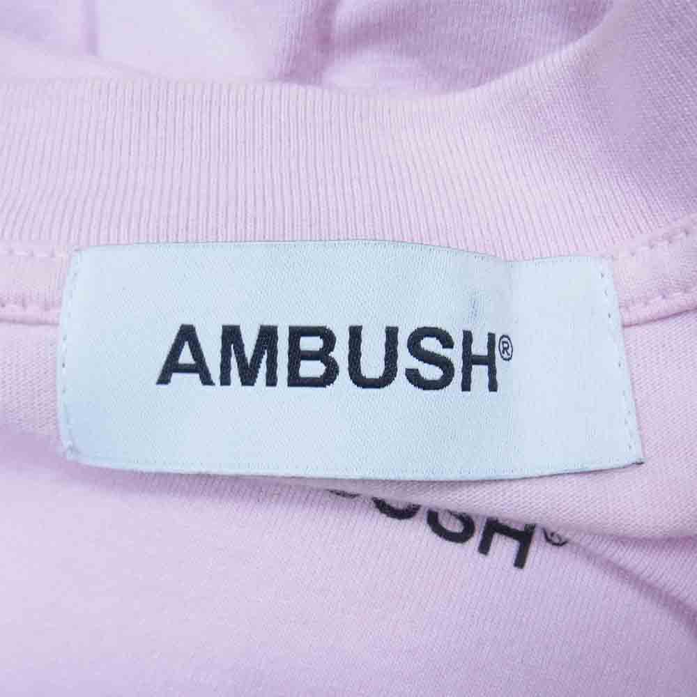 AMBUSH アンブッシュ 12111416 長袖 ロゴ 長袖Tシャツ プリント 日本製 ピンク系 2【中古】