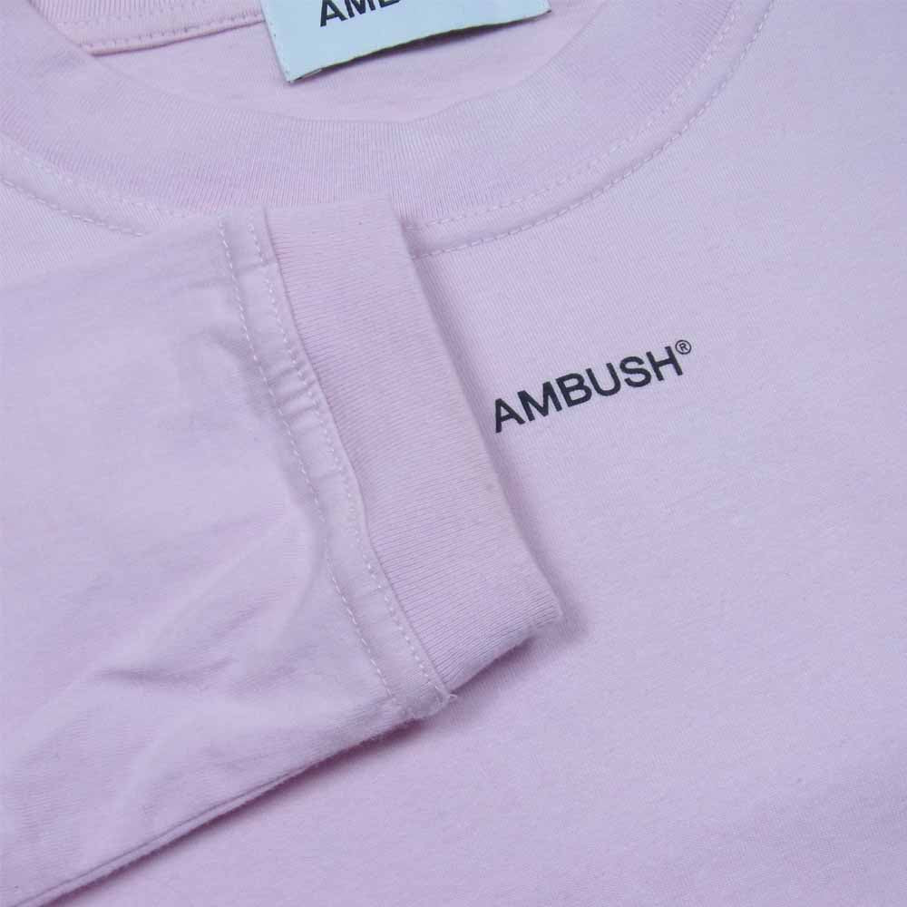 AMBUSH アンブッシュ 12111416 長袖 ロゴ 長袖Tシャツ プリント 日本製 ピンク系 2【中古】