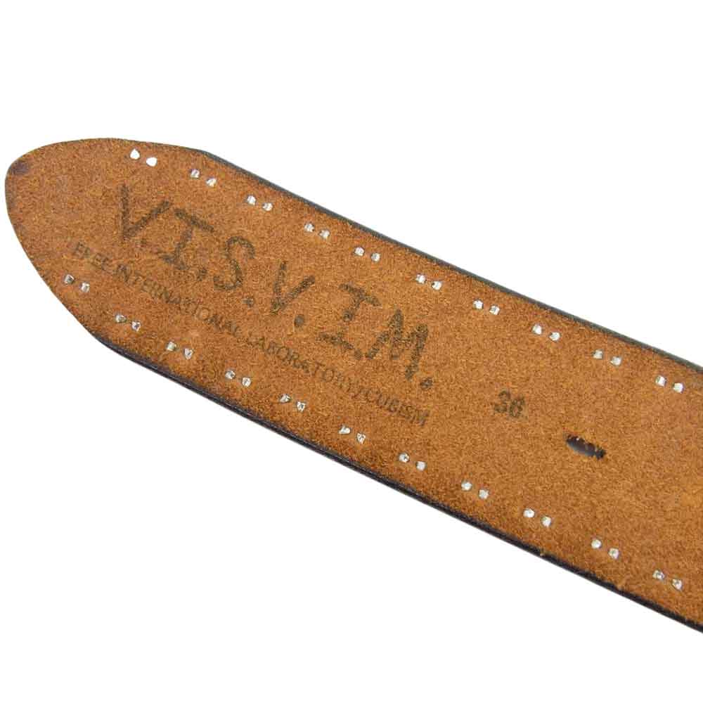 VISVIM ビズビム VA0000087-01 スタッズ スエード ベルト  ブラック系 F【中古】