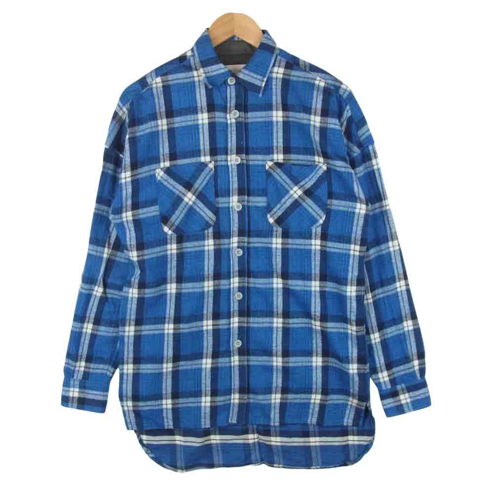 FEAR OF GOD フィアオブゴッド FOURTH COLLECTION チェック 長袖 シャツ ブルー系 S【中古】