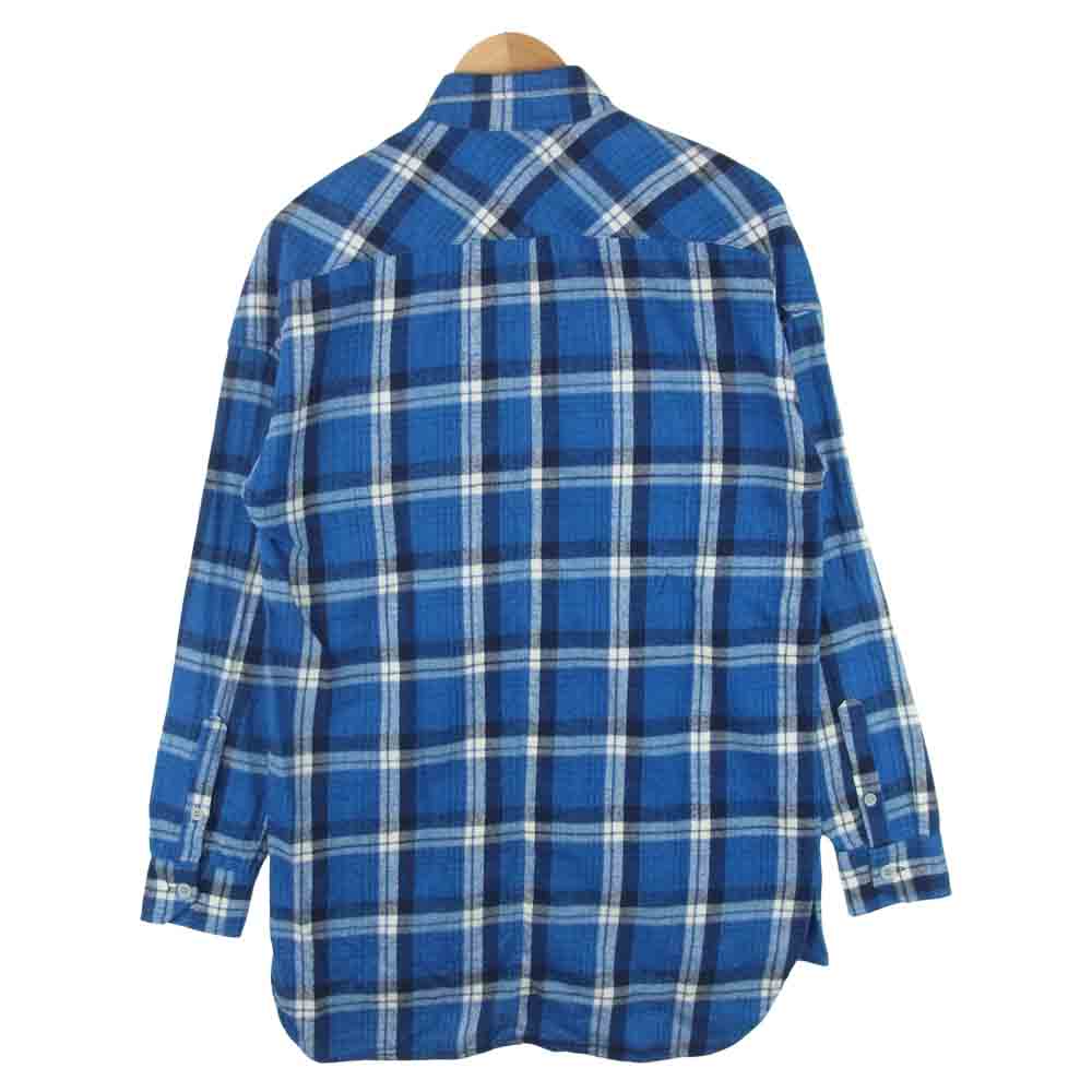 FEAR OF GOD フィアオブゴッド FOURTH COLLECTION チェック 長袖 シャツ ブルー系 S【中古】