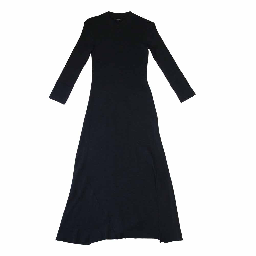 セオリー ハイネック ロング ニット ワンピース グレー系 S【中古】