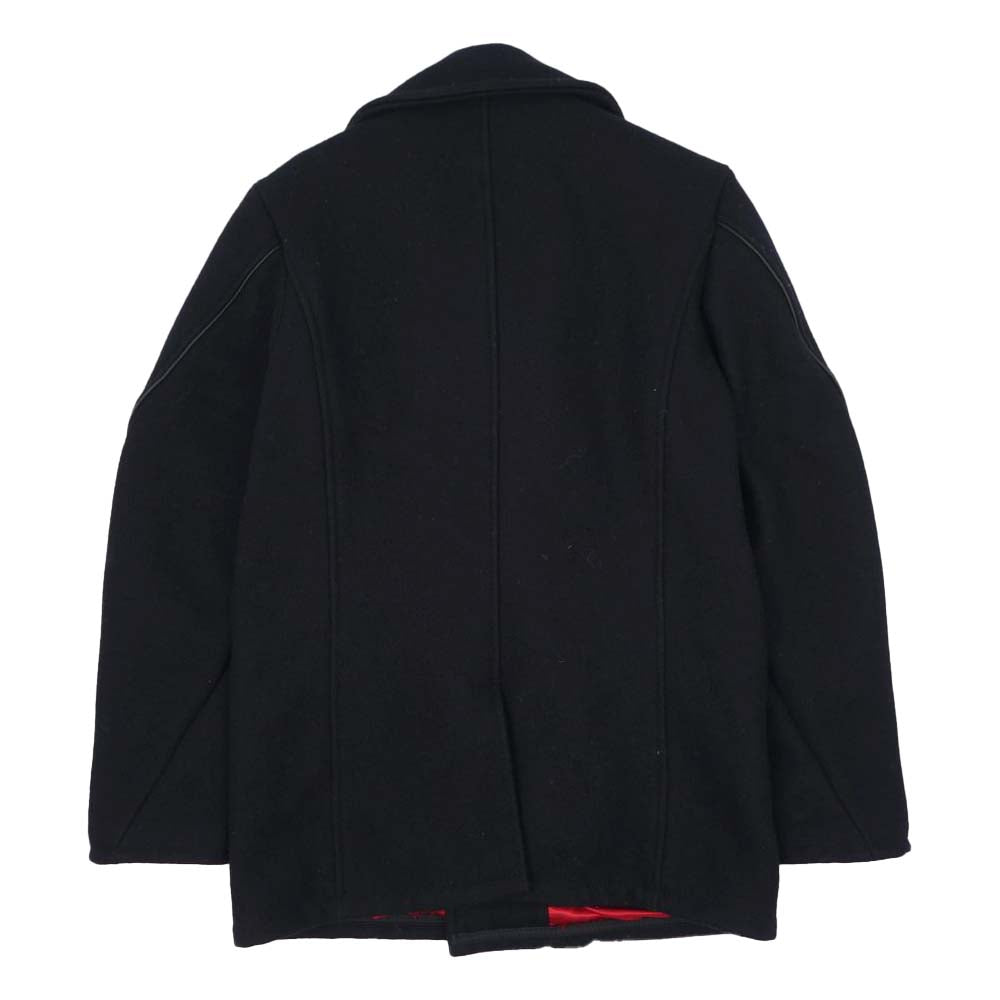 schott ショット 740C USA製 PEACOAT LEATHER PIPING ウール ピーコート レザーパイピング 40【中古】