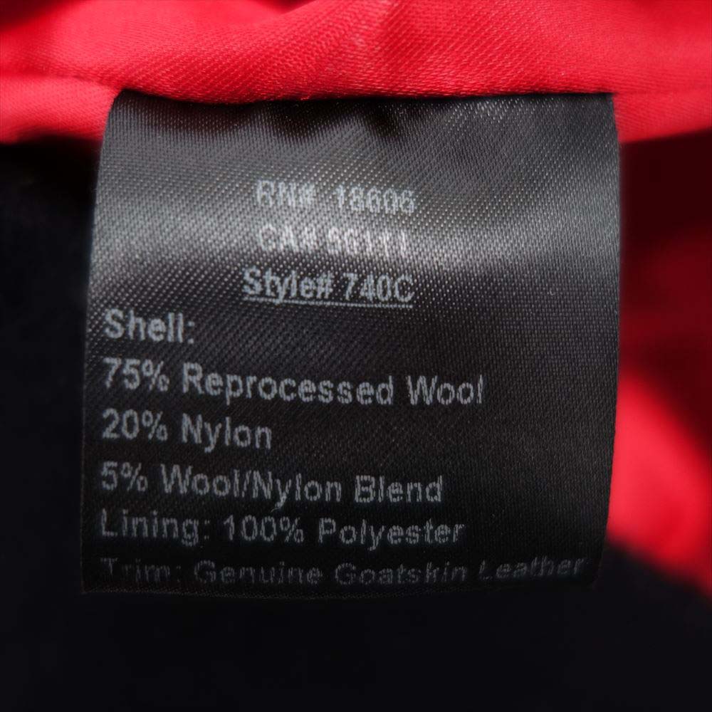 schott ショット 740C USA製 PEACOAT LEATHER PIPING ウール ピーコート レザーパイピング 40【中古】