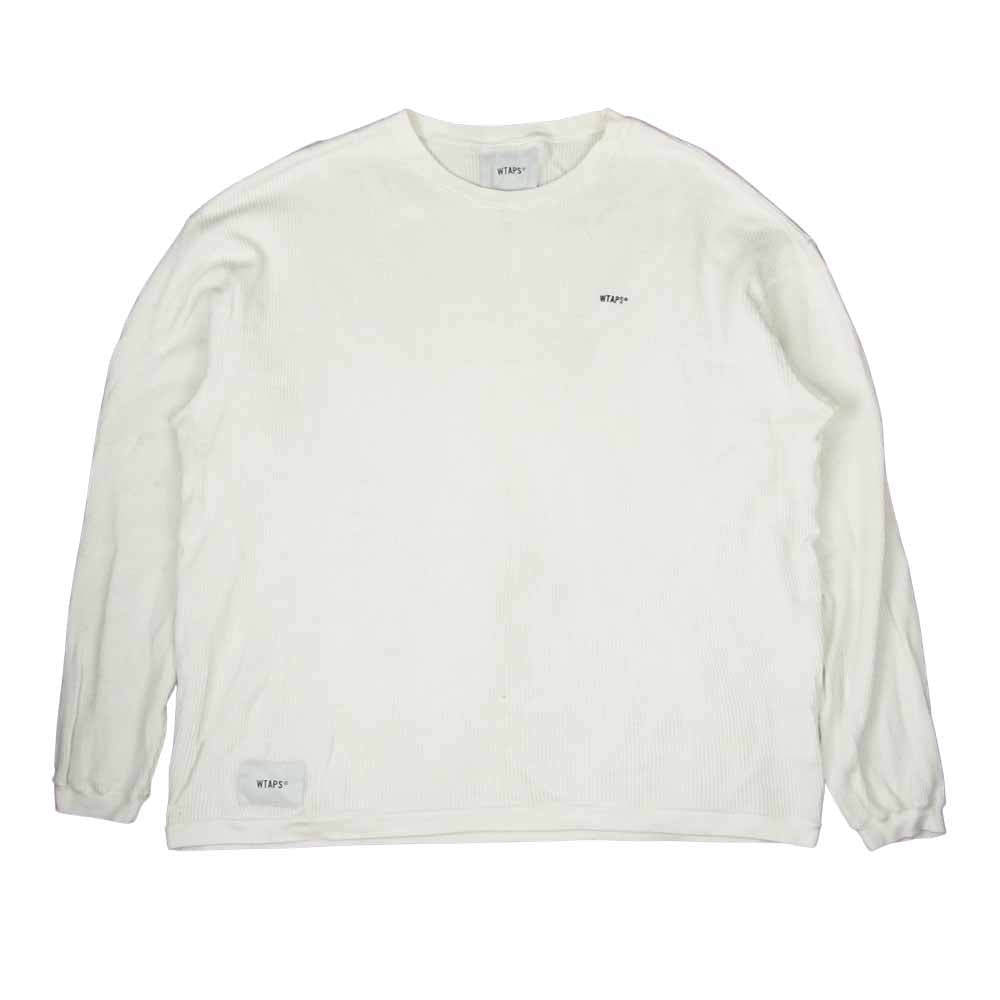 WTAPS ダブルタップス 20SS 201ATDT-CSM29 WAFFLE LS TEE COTTON コットン ワッフル 長袖シャツ ホワイト系 L【中古】