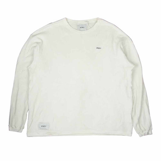 WTAPS ダブルタップス 20SS 201ATDT-CSM29 WAFFLE LS TEE COTTON コットン ワッフル 長袖シャツ ホワイト系 L【中古】