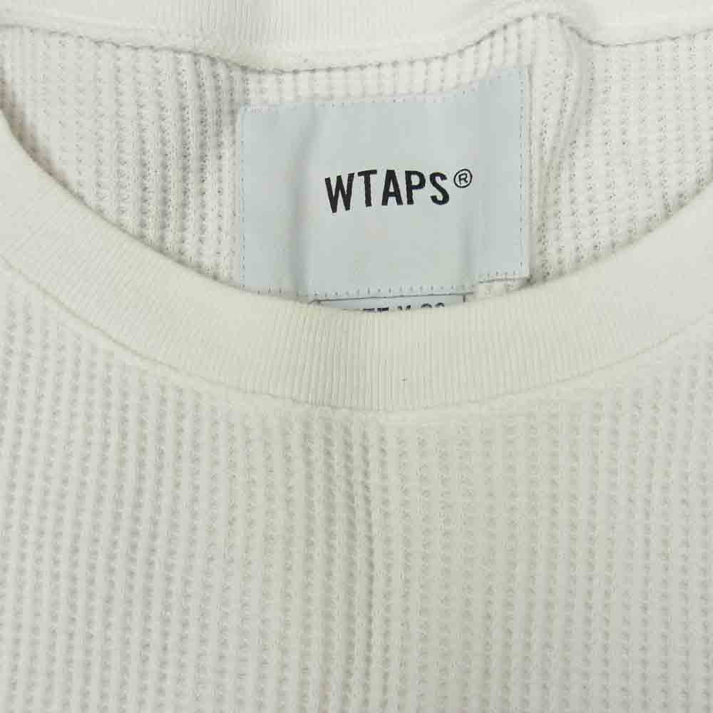 WTAPS ダブルタップス 20SS 201ATDT-CSM29 WAFFLE LS TEE COTTON コットン ワッフル 長袖シャツ ホワイト系 L【中古】