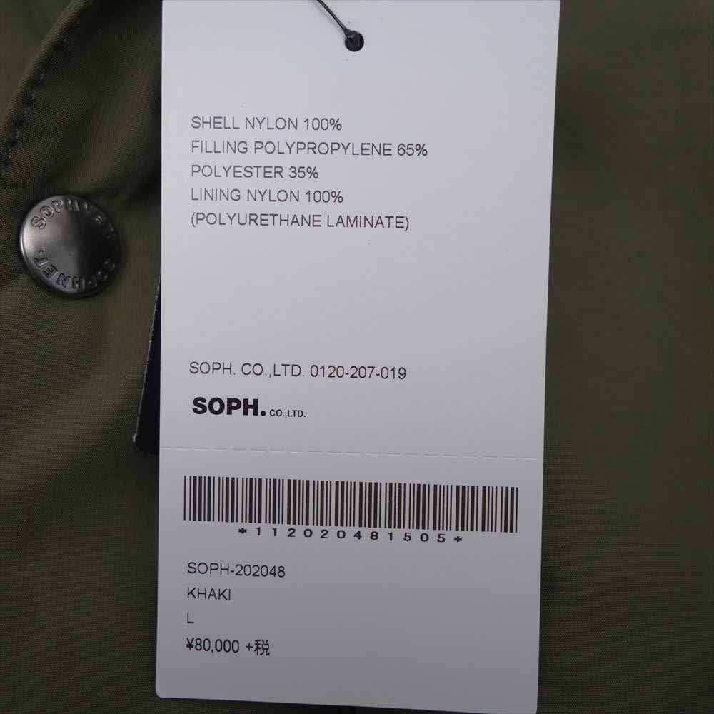 SOPHNET. ソフネット 20AW SOPH-202048 PADDED MOUNTAIN JACKET マウンテンパーカー カーキ系 L【新古品】【未使用】【中古】