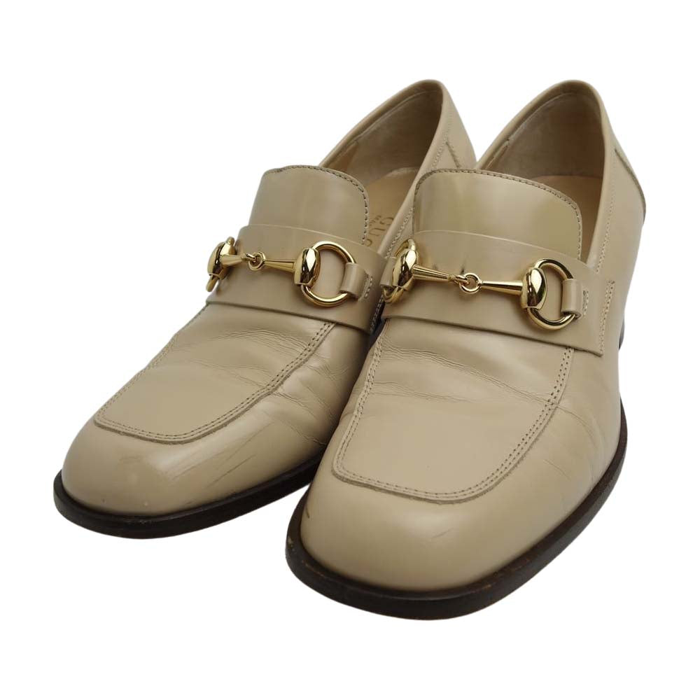 GUCCI グッチ ビット ローファー ベージュ系 36 1/2【中古】