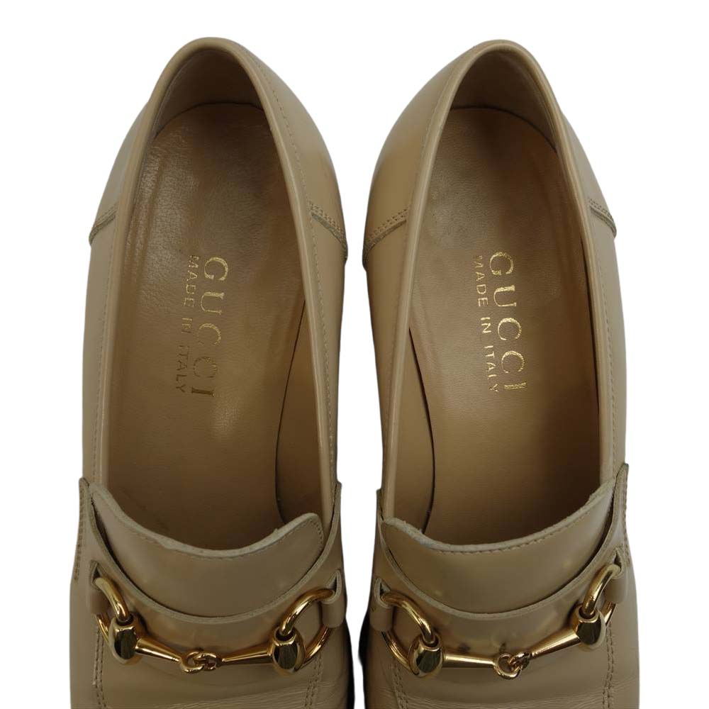GUCCI グッチ ビット ローファー ベージュ系 36 1/2【中古】