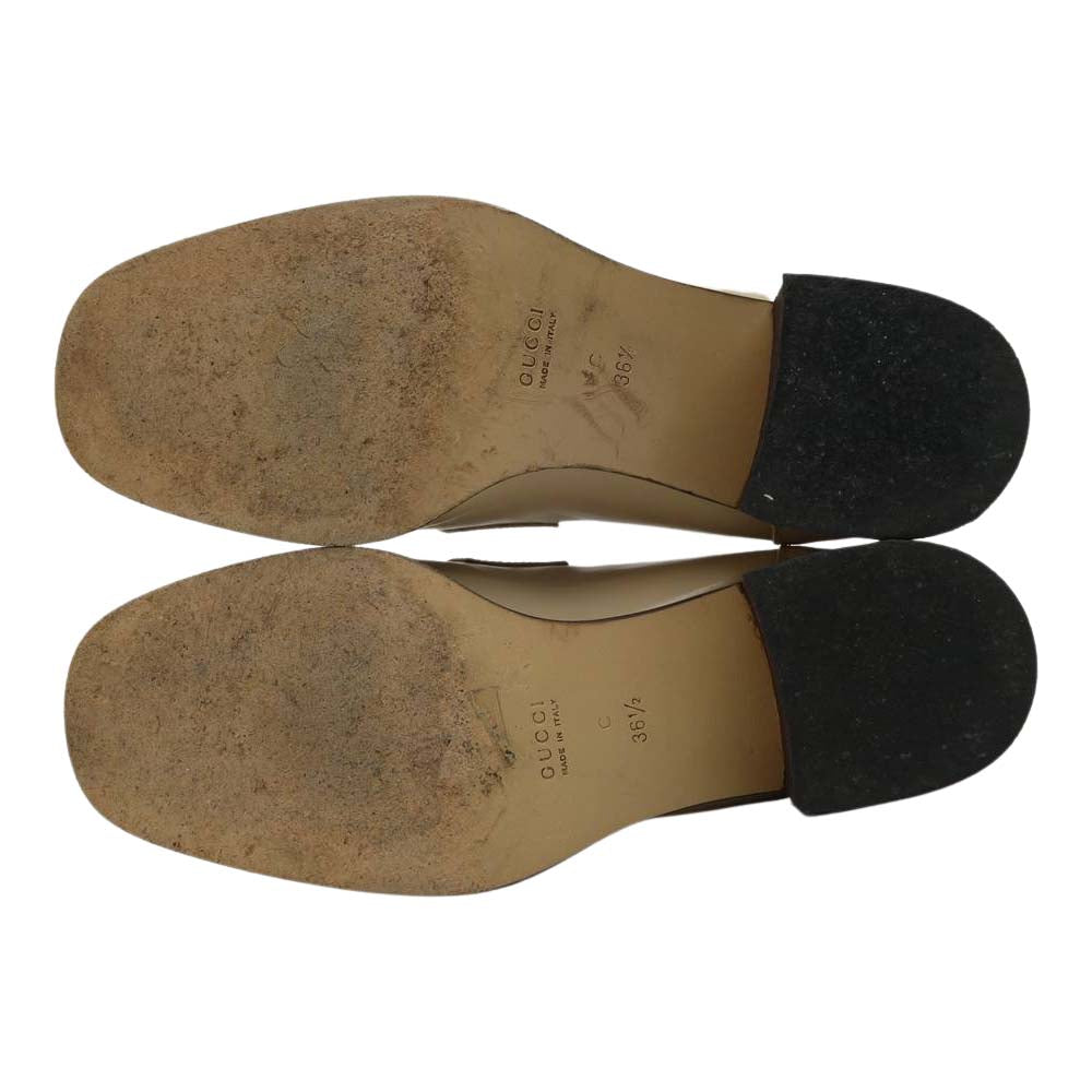 GUCCI グッチ ビット ローファー ベージュ系 36 1/2【中古】