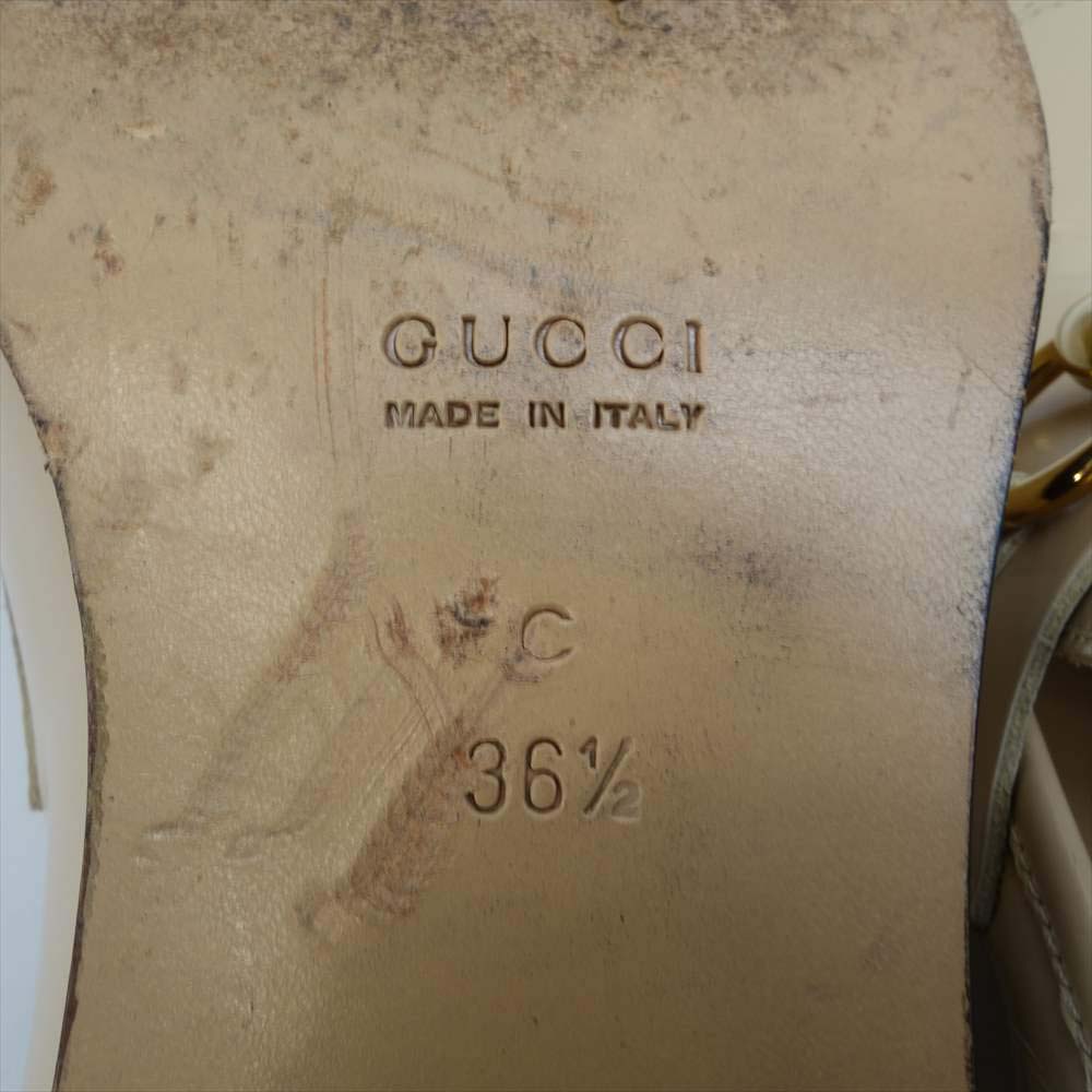 GUCCI グッチ ビット ローファー ベージュ系 36 1/2【中古】