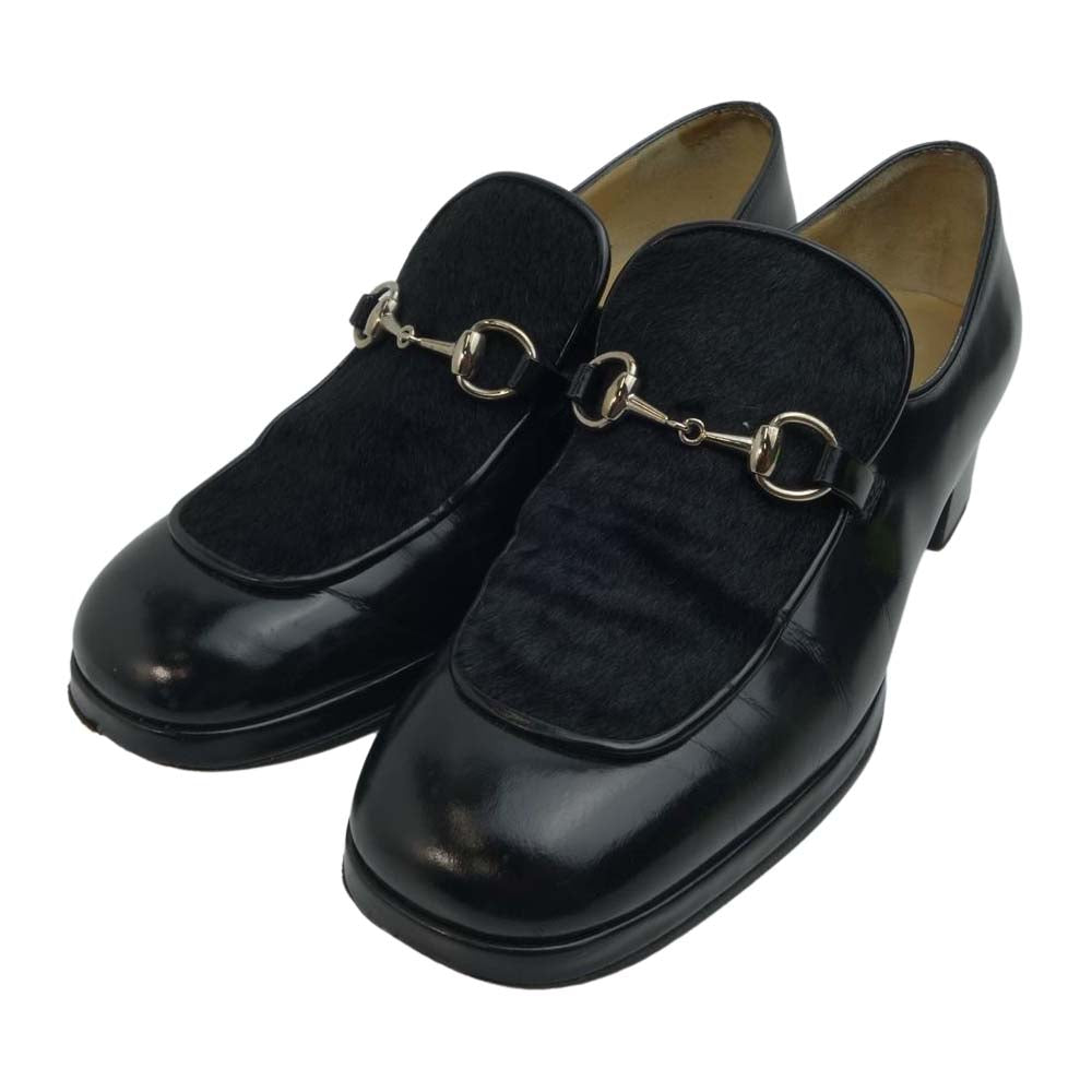 GUCCI グッチ ビット ローファー ブラック ブラック系 36【中古】