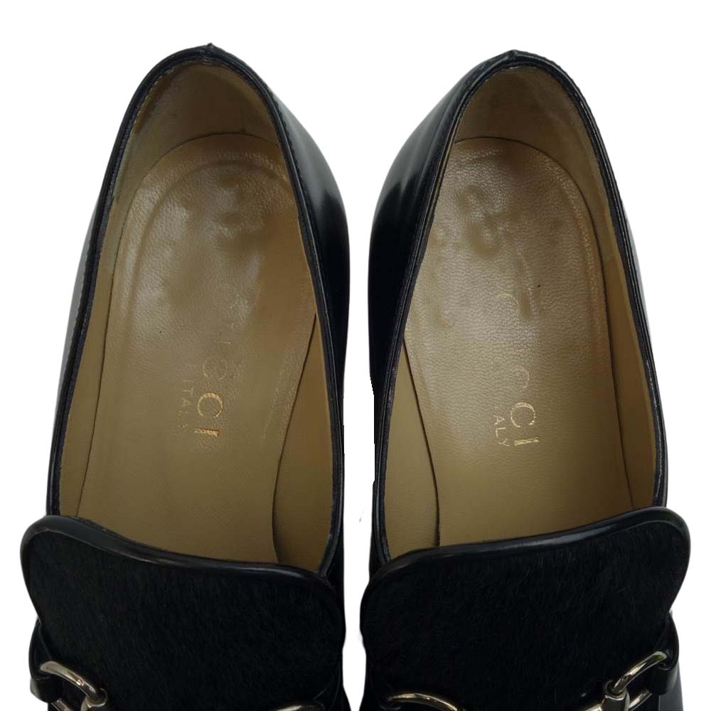GUCCI グッチ ビット ローファー ブラック ブラック系 36【中古】