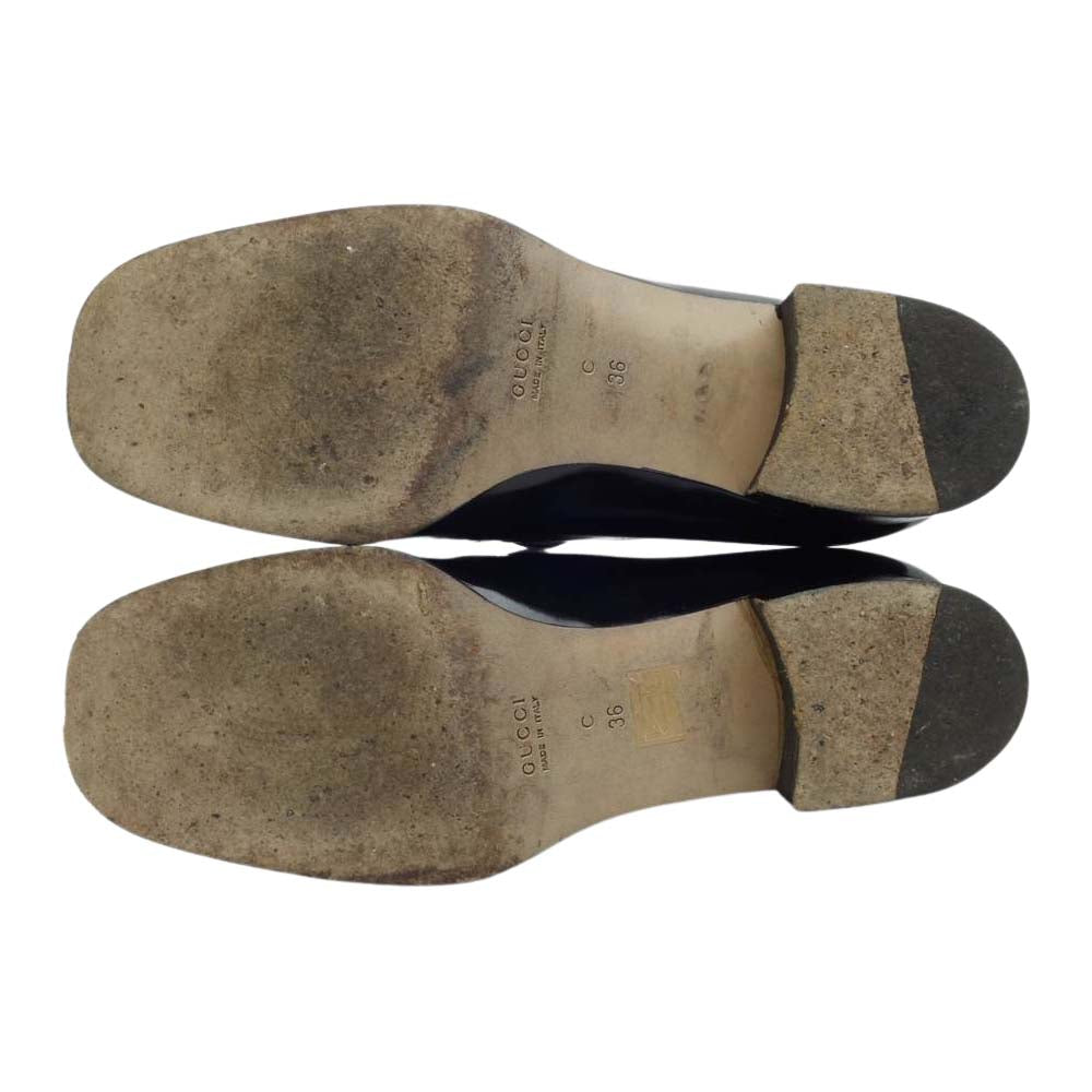 GUCCI グッチ ビット ローファー ブラック ブラック系 36【中古】