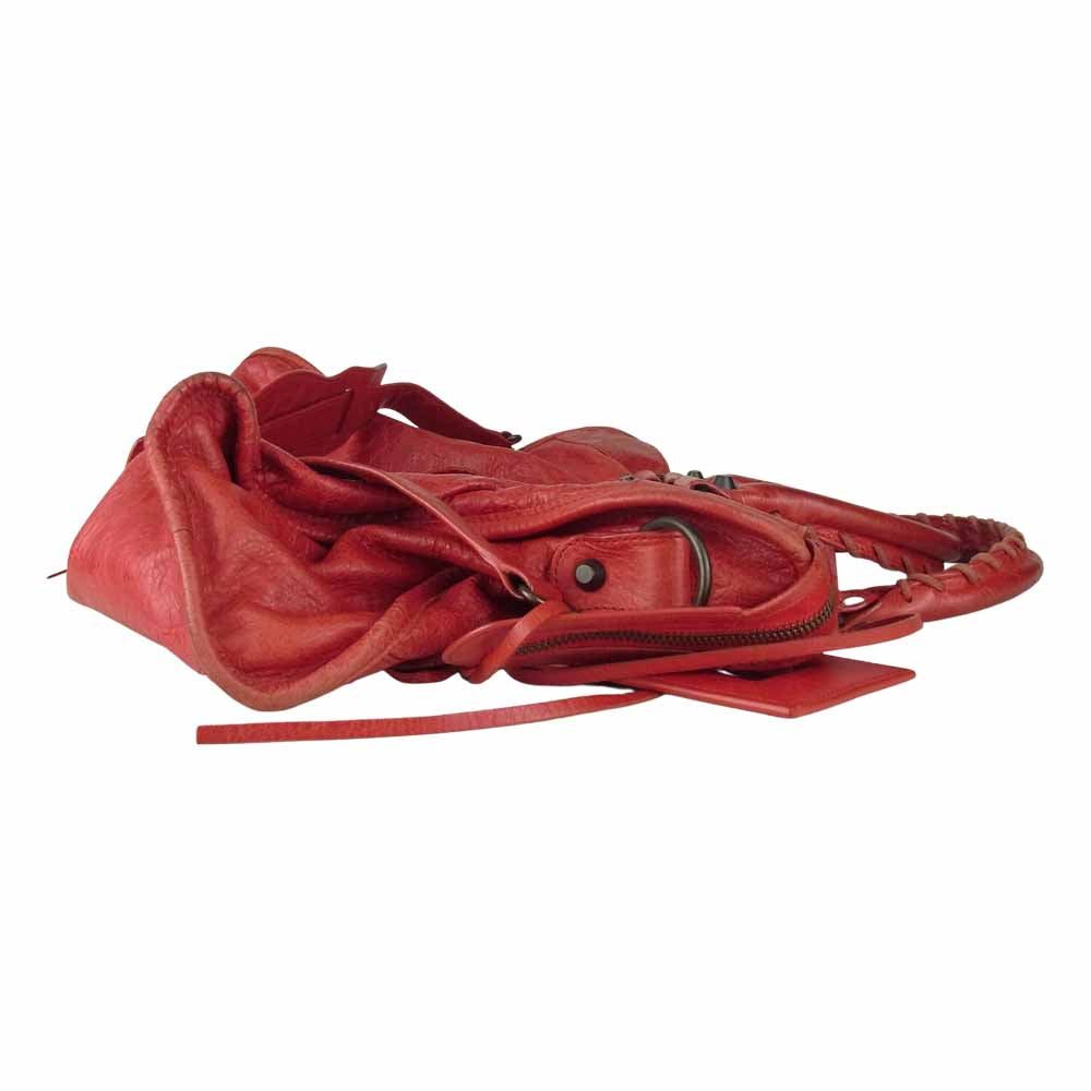 BALENCIAGA バレンシアガ シティ ハンドバッグ レッド系【中古】