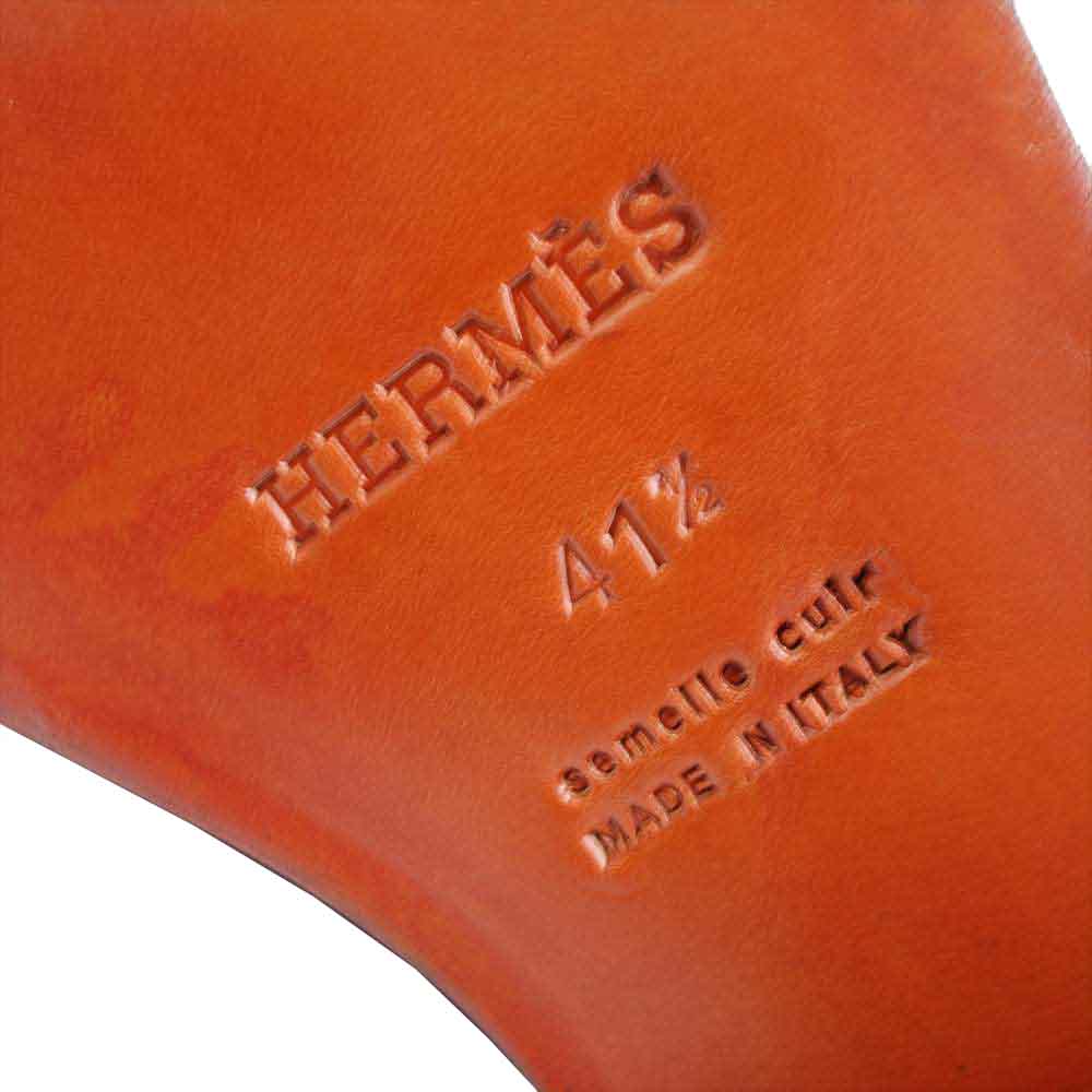 HERMES エルメス H金具 ローファー シューズ ブラック系 41 1/2【極上美品】【中古】
