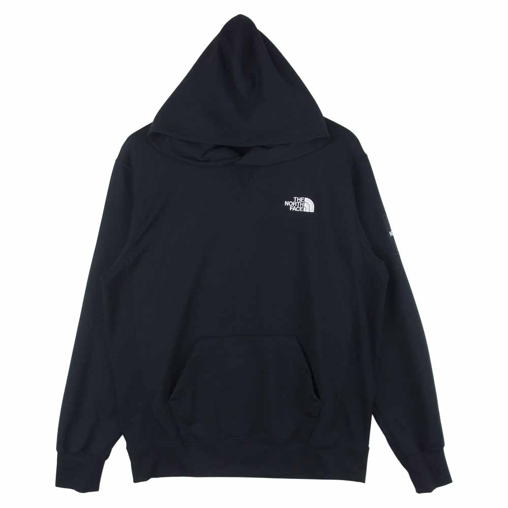 THE NORTH FACE ノースフェイス NT12141 国内正規品 Square Logo Hoodie スクエア ロゴ フーディー パーカー ミャンマー製 ブラック系 L【中古】