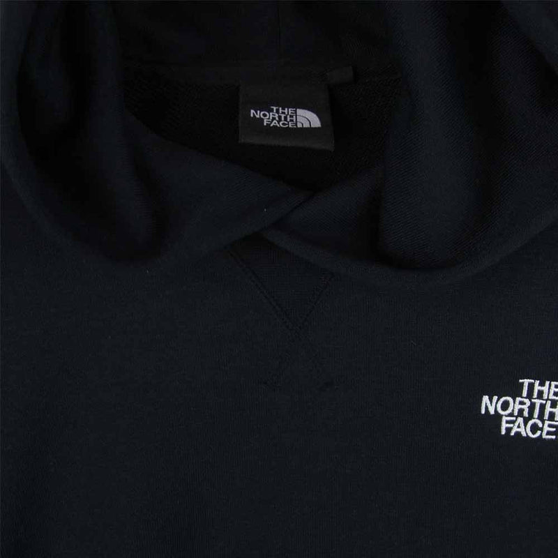 THE NORTH FACE ノースフェイス NT12141 国内正規品 Square Logo Hoodie スクエア ロゴ フーディー パーカー ミャンマー製 ブラック系 L【中古】