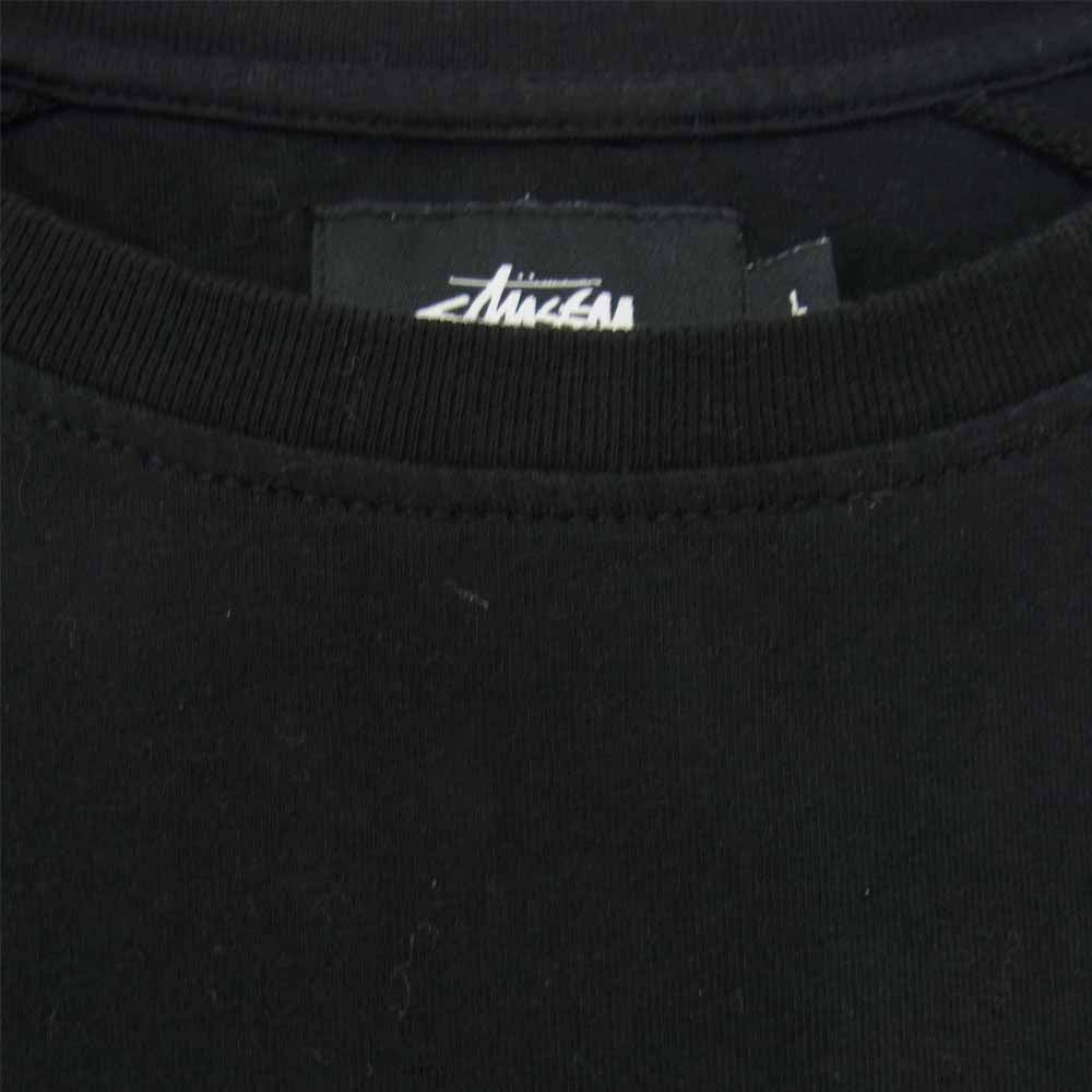 STUSSY ステューシー フロッキープリント 7分袖 ブラック系 L【中古】