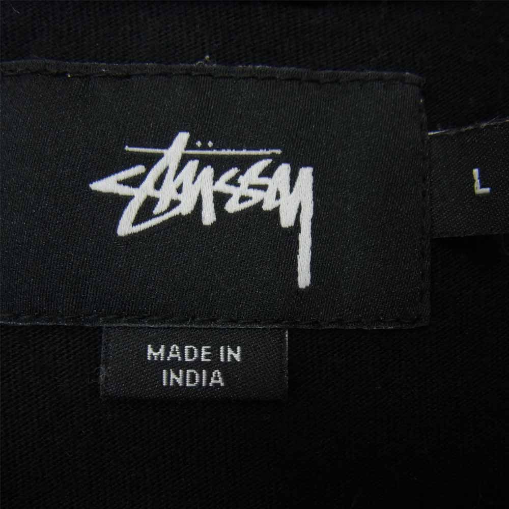 STUSSY ステューシー フロッキープリント 7分袖 ブラック系 L【中古】