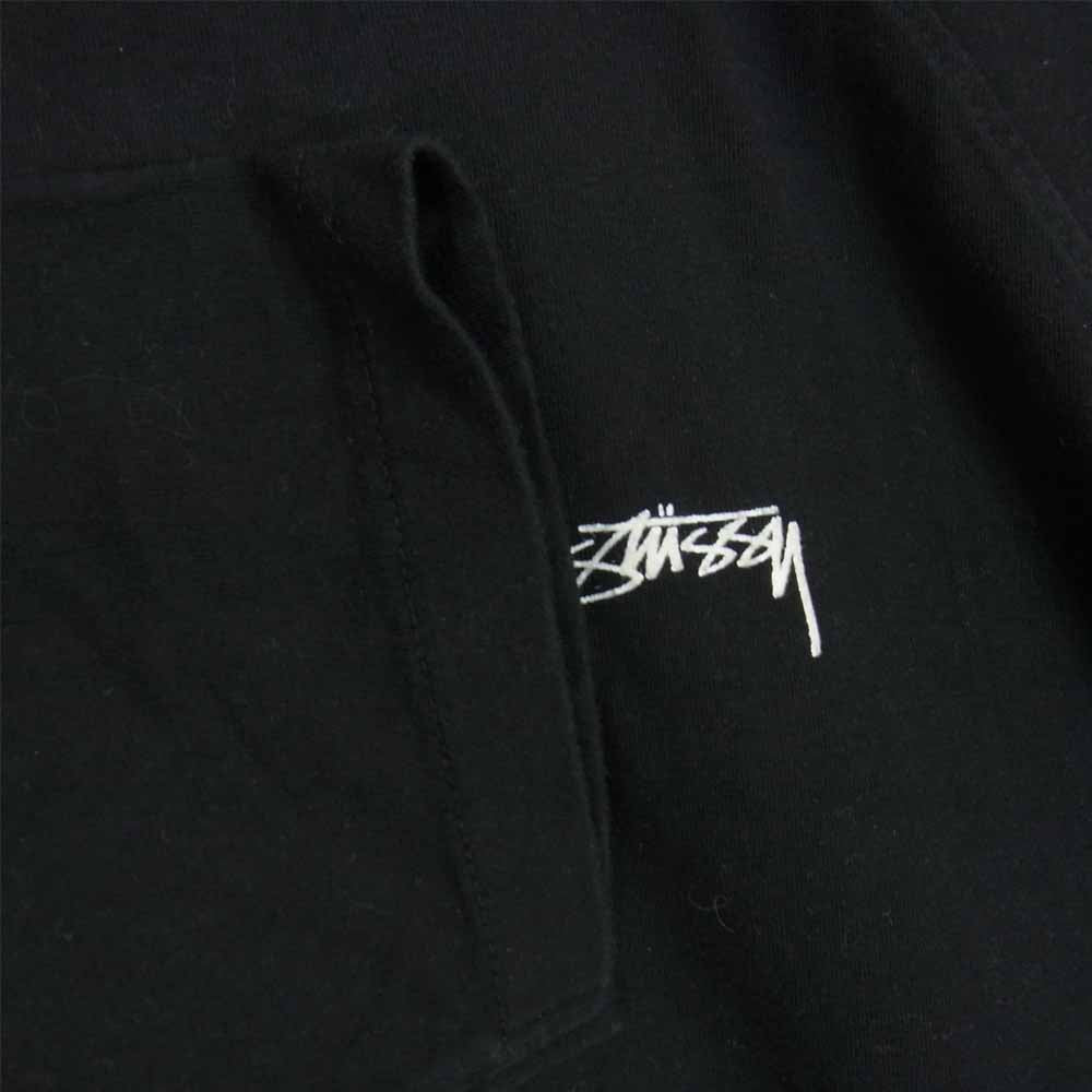 STUSSY ステューシー フロッキープリント 7分袖 ブラック系 L【中古】