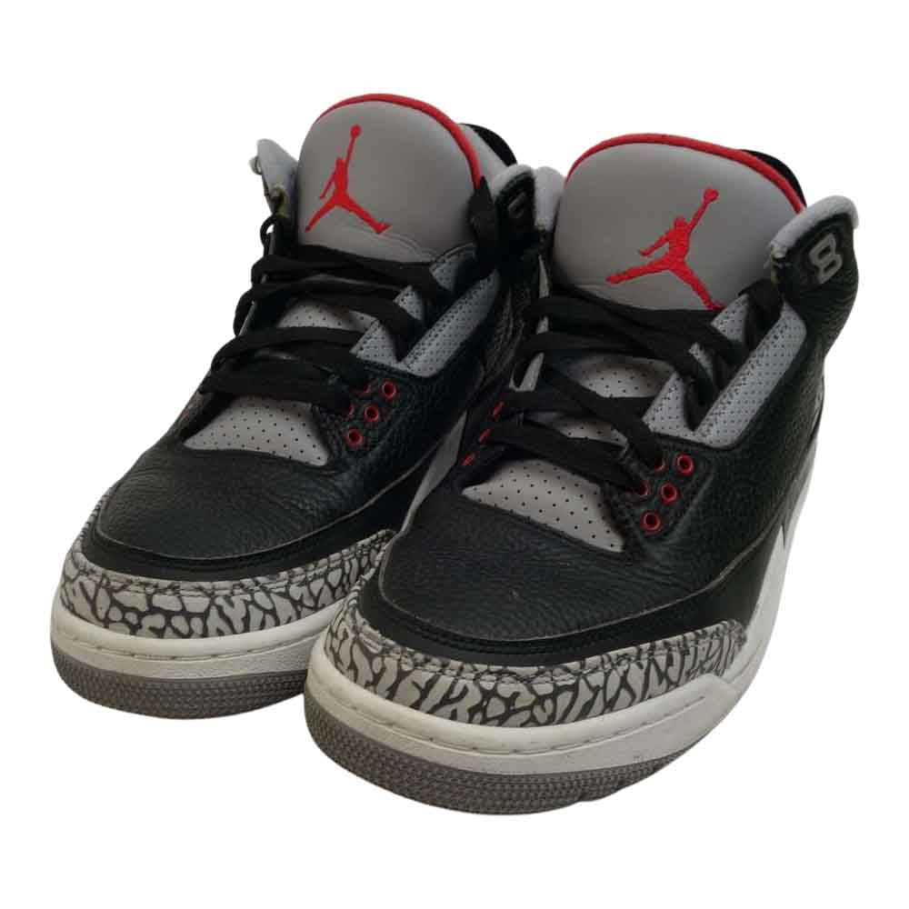 NIKE ナイキ 854262-001 AIR JORDAN 3 RETRO OG BLACK CEMENT エア ジョーダン 3 レトロ OG 28cm【中古】