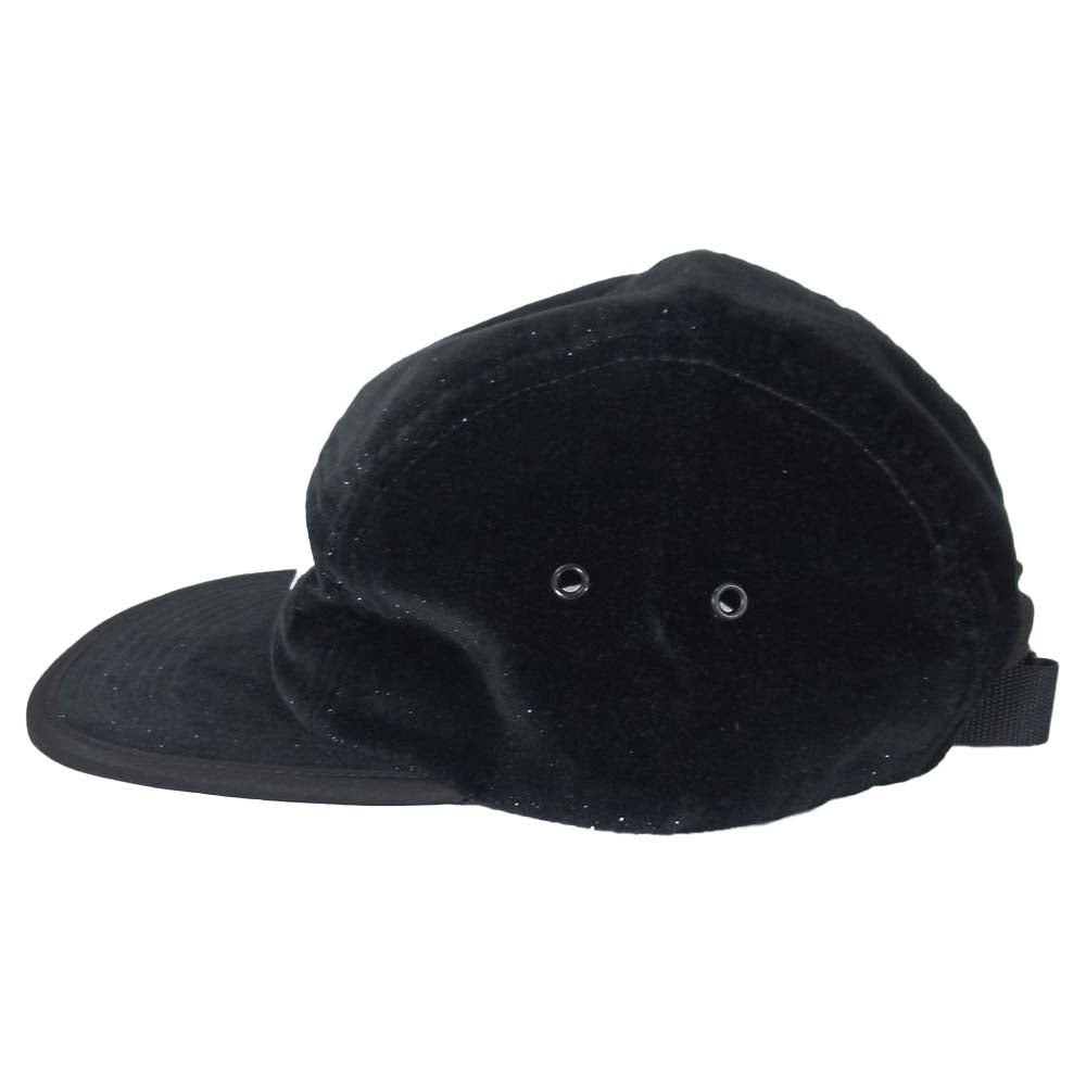 Supreme シュプリーム Neon Velour Camp Cap ネオン ベロア キャンプ キャップ ブラック系【中古】