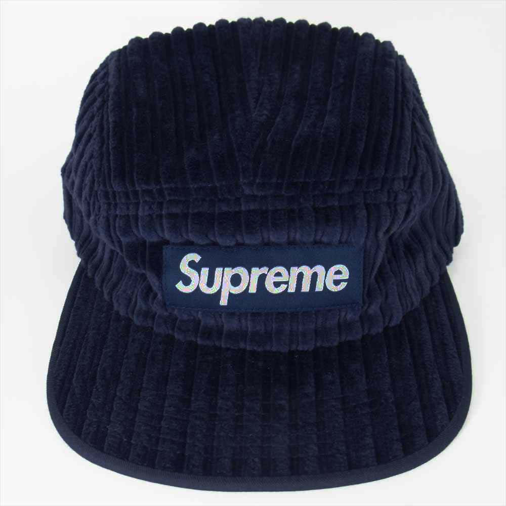 Supreme シュプリーム Hi-Lo Cord Camp Cap 太畝 コーデュロイ キャンプキャップ ネイビー系【美品】【中古】