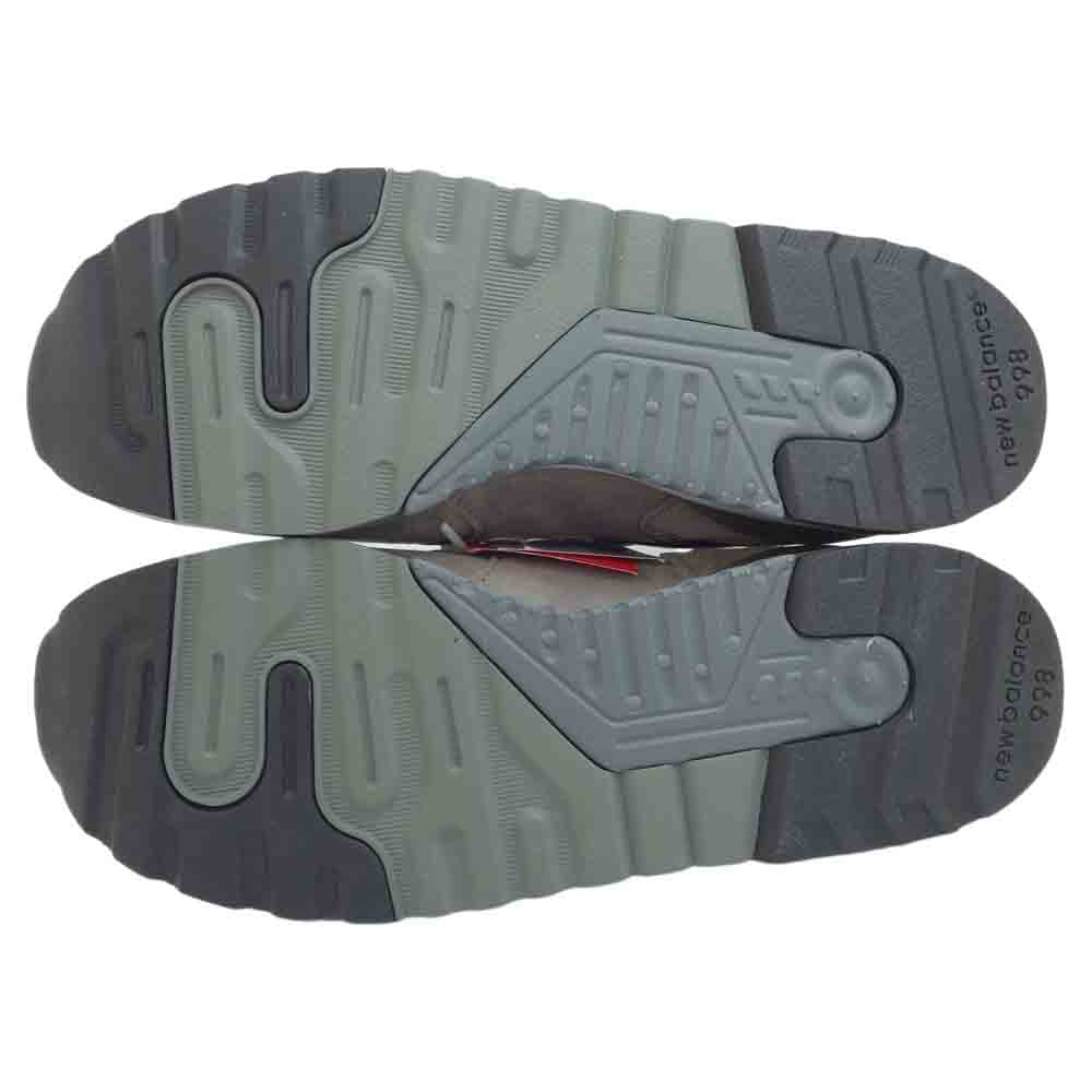 NEW BALANCE ニューバランス M998 USA製 GREY スエード スニーカー グレー系 25.5cm【新古品】【未使用】【中古】