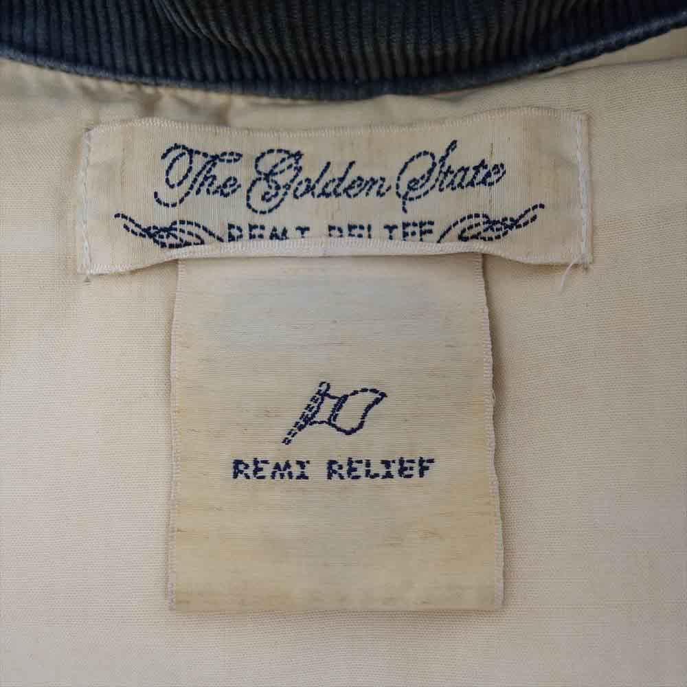 REMI RELIEF レミレリーフ コンチョボタン デニム ダウン ベスト インディゴブルー系 L【中古】