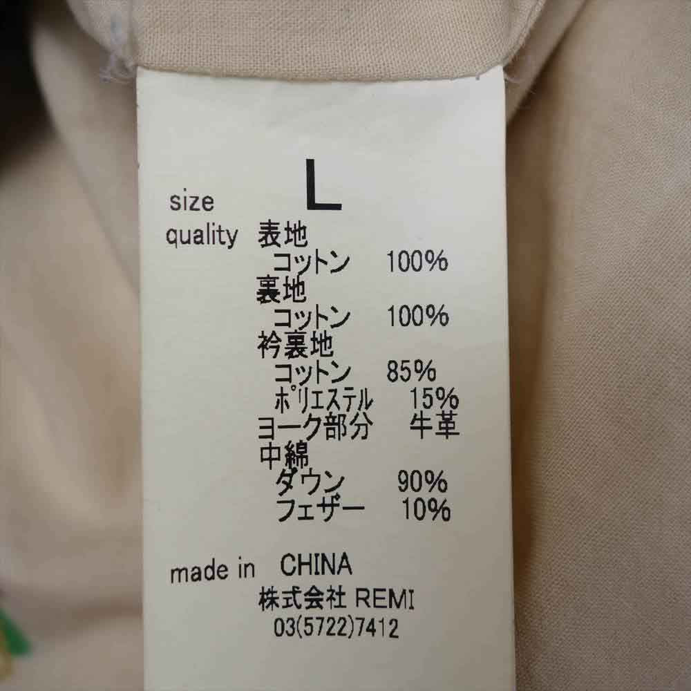 REMI RELIEF レミレリーフ コンチョボタン デニム ダウン ベスト インディゴブルー系 L【中古】