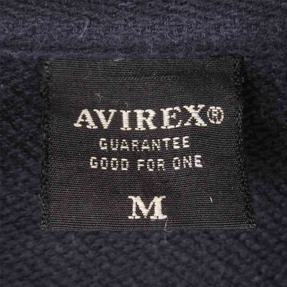 AVIREX アヴィレックス 6183509 GT10 スウェット フルジップ ジャケット コットン 中国製 ネイビー系 M【中古】