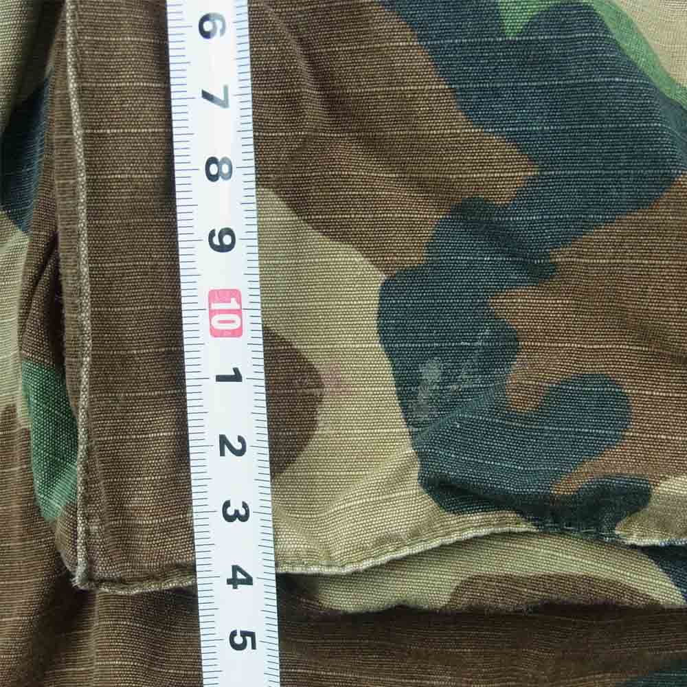 U.S.ARMY ワッペン付き カモ柄 リップストップ ミリタリー ジャケット カーキ系 L【中古】