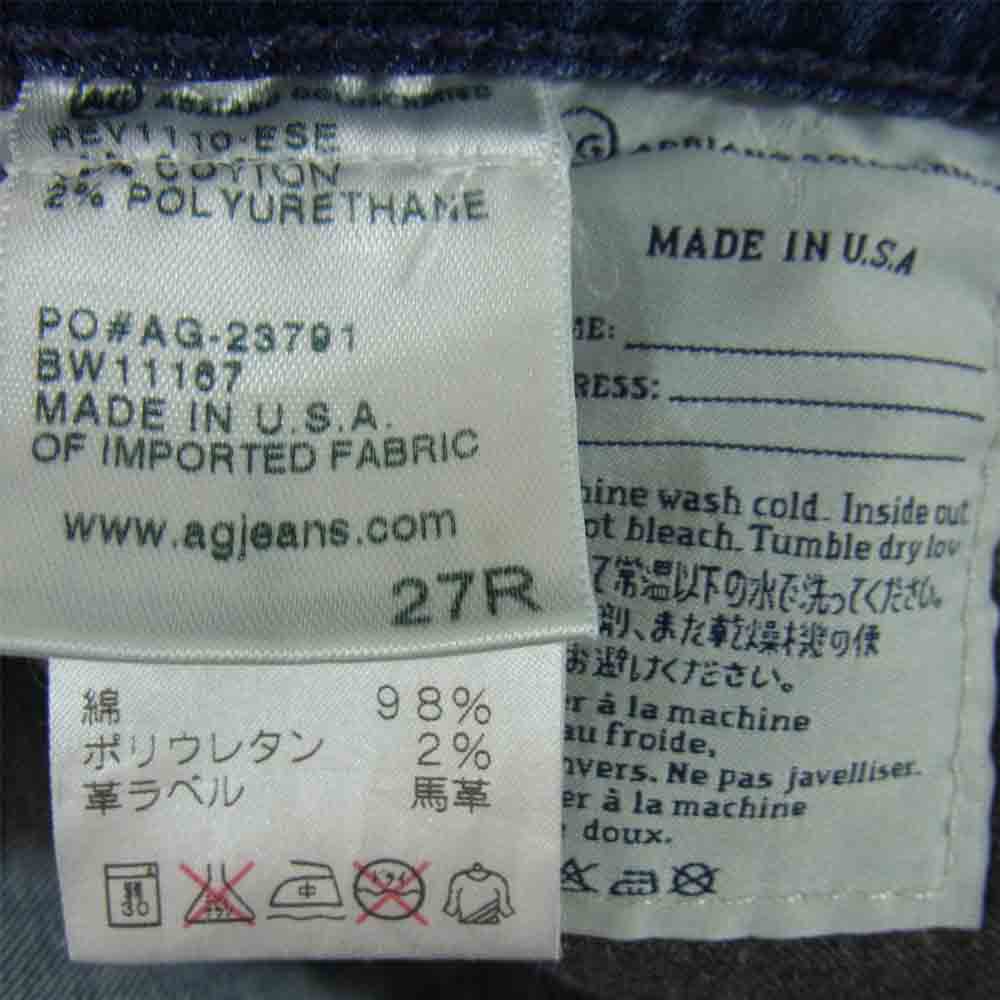 AG エージー AG52 国内正規品 USA製 ADRIANO GOLDSCHMIED スキニー インディゴブルー系 27【中古】