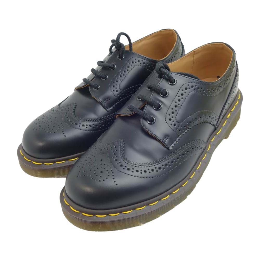 COMME des GARCONS HOMME DEUX コムデギャルソンオムドゥ × Dr. Martens ドクターマーチン 未使用 英国製 BROGUE ウイングチップ メダリオン ブラック系【極上美品】【中古】