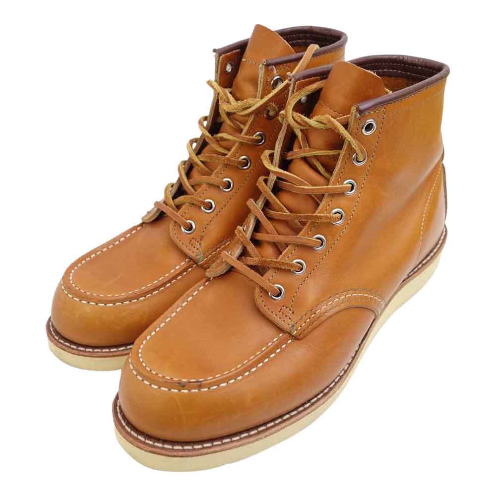 RED WING レッドウィング 犬タグ復刻 6inch CLASSIC MOC TOE クラシック モックトゥ ゴールド ラセット セコイア ライトブラウン系 27cm【中古】