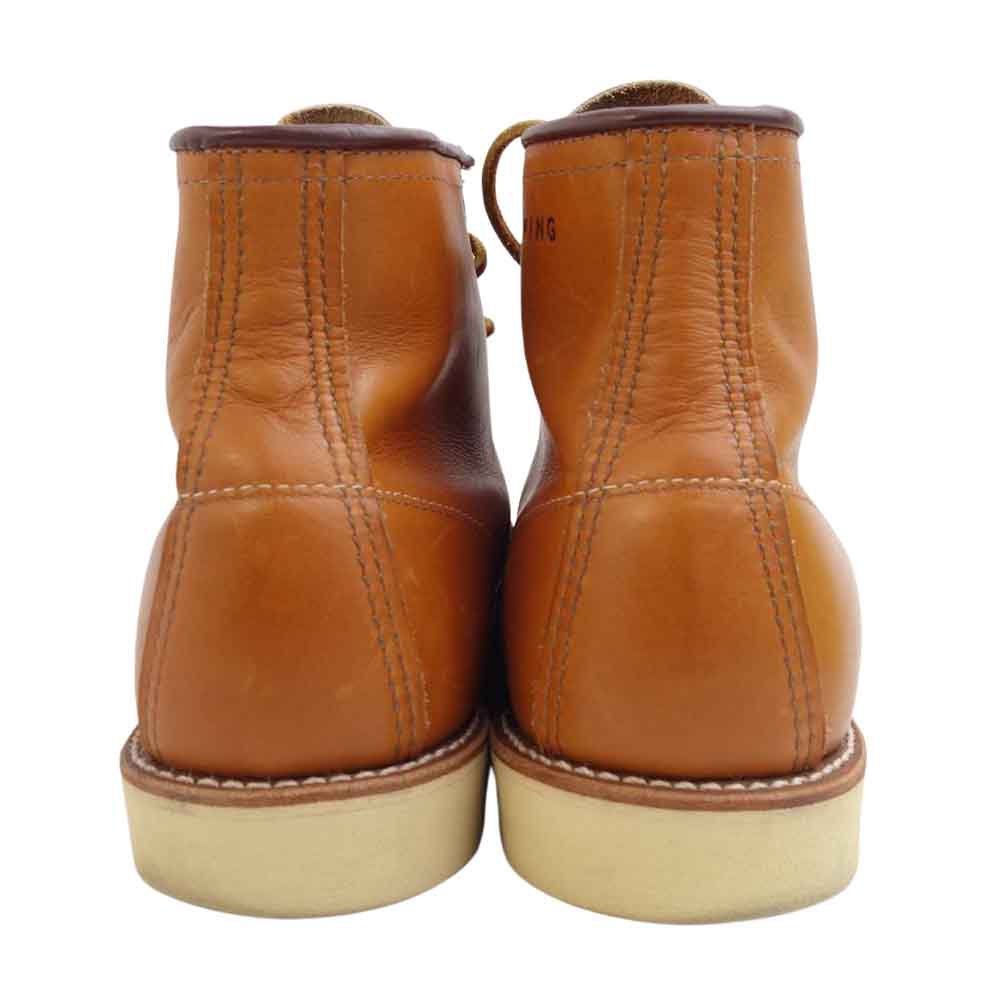 RED WING レッドウィング 犬タグ復刻 6inch CLASSIC MOC TOE クラシック モックトゥ ゴールド ラセット セコイア ライトブラウン系 27cm【中古】