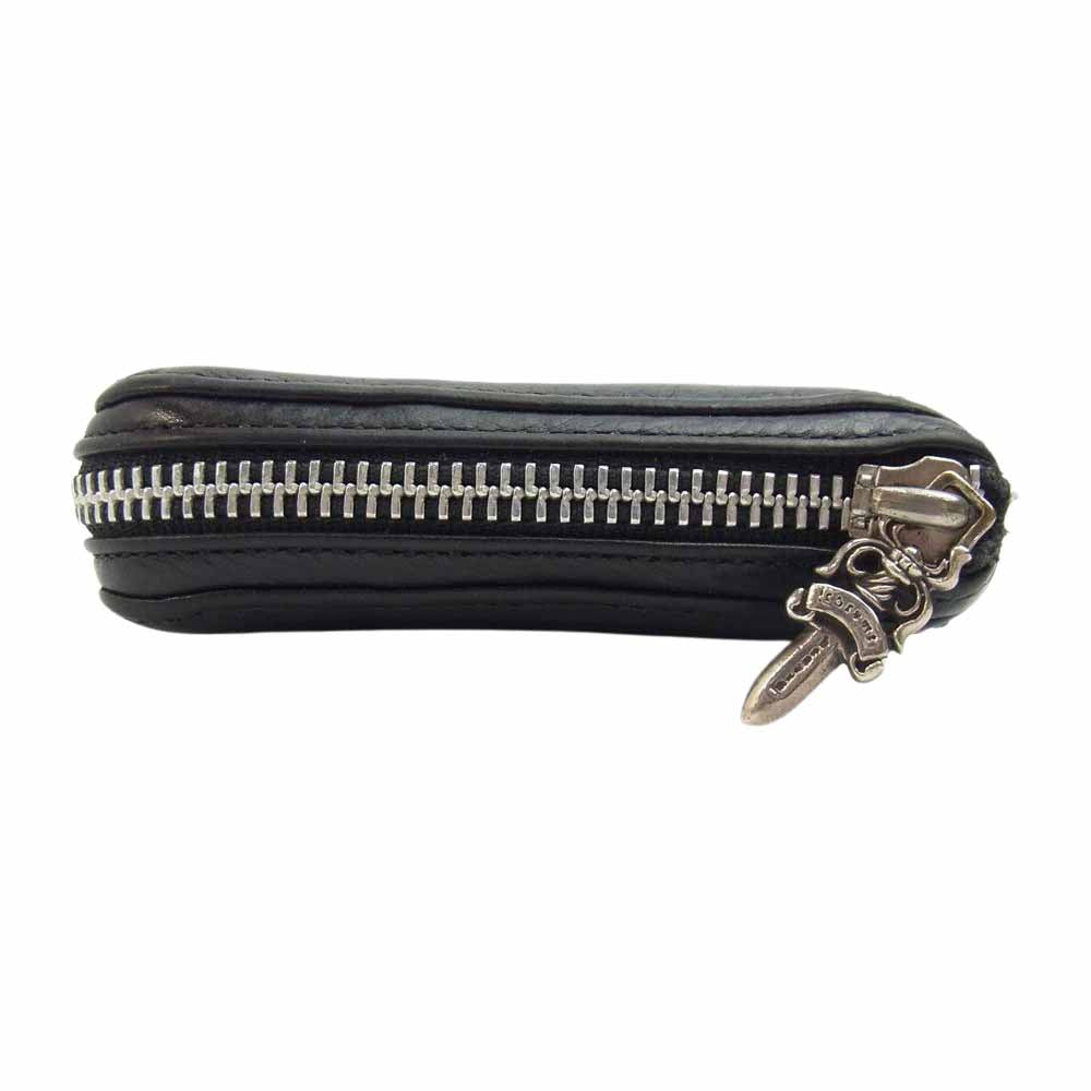 CHROME HEARTS クロムハーツ（原本無） REC F ZIP2 SCRL LABEL スクロールラベル ラウンドファスナー ウォレット ブラック系【中古】