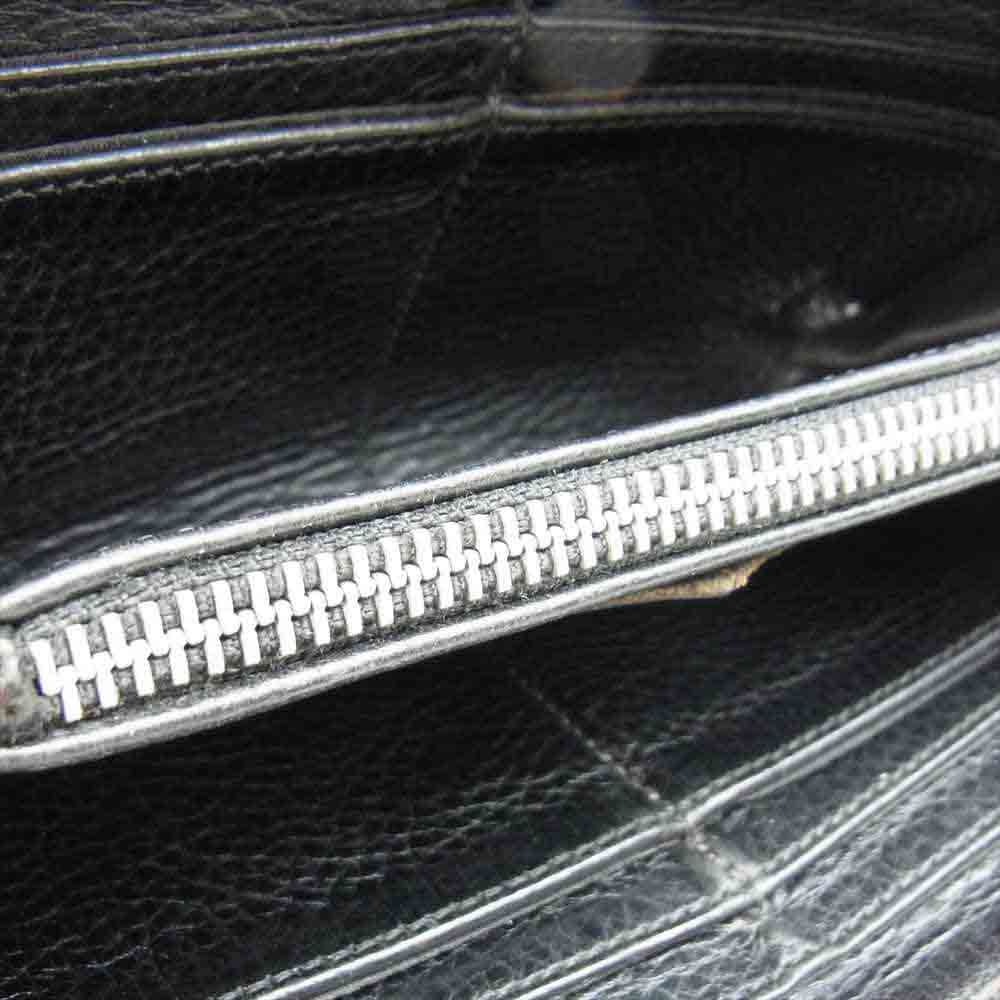 CHROME HEARTS クロムハーツ（原本無） REC F ZIP2 SCRL LABEL スクロールラベル ラウンドファスナー ウォレット ブラック系【中古】
