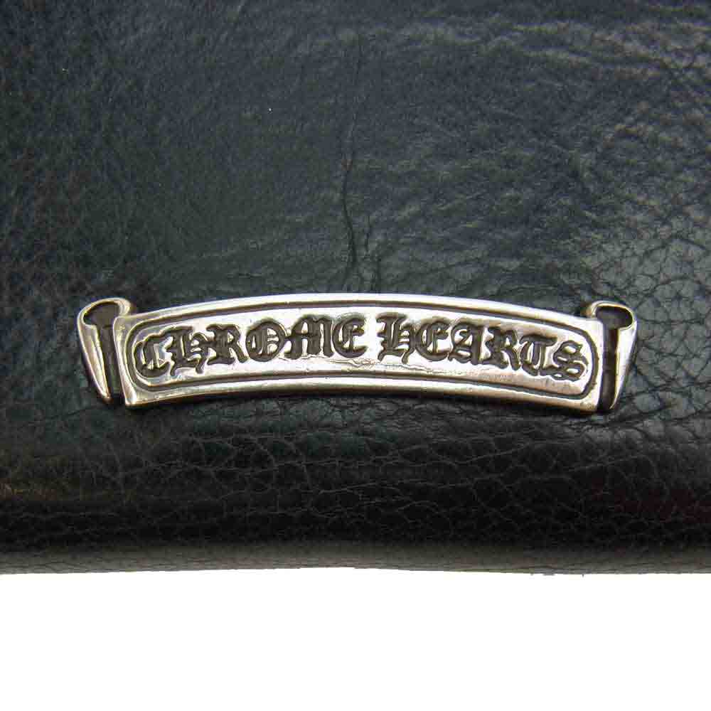 CHROME HEARTS クロムハーツ（原本無） REC F ZIP2 SCRL LABEL スクロールラベル ラウンドファスナー ウォレット ブラック系【中古】