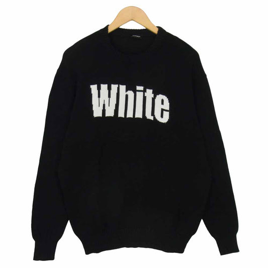 DIESEL ディーゼル 国内正規品 White プリント ニット ブラック系 M【中古】