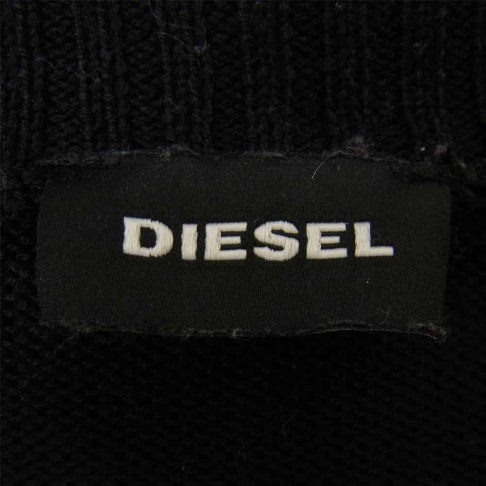 DIESEL ディーゼル 国内正規品 White プリント ニット ブラック系 M【中古】