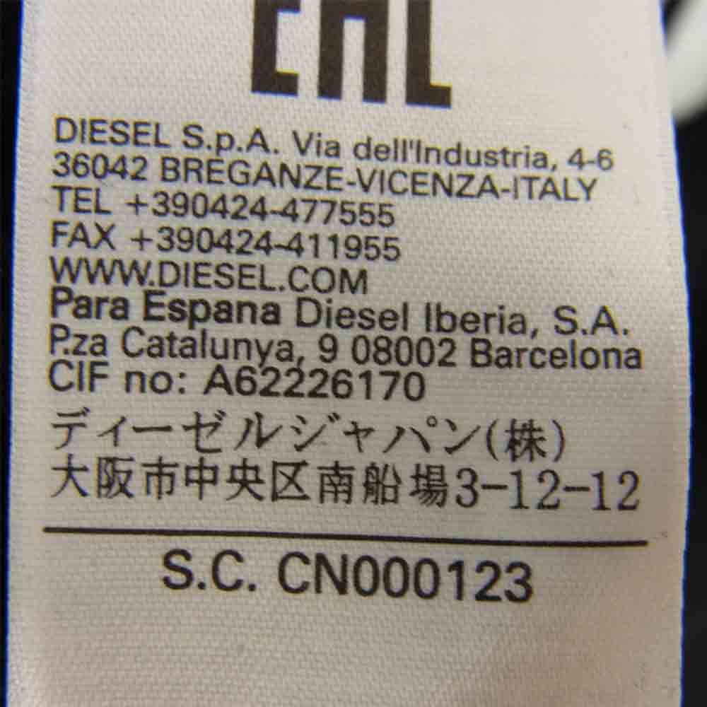 DIESEL ディーゼル 国内正規品 White プリント ニット ブラック系 M【中古】