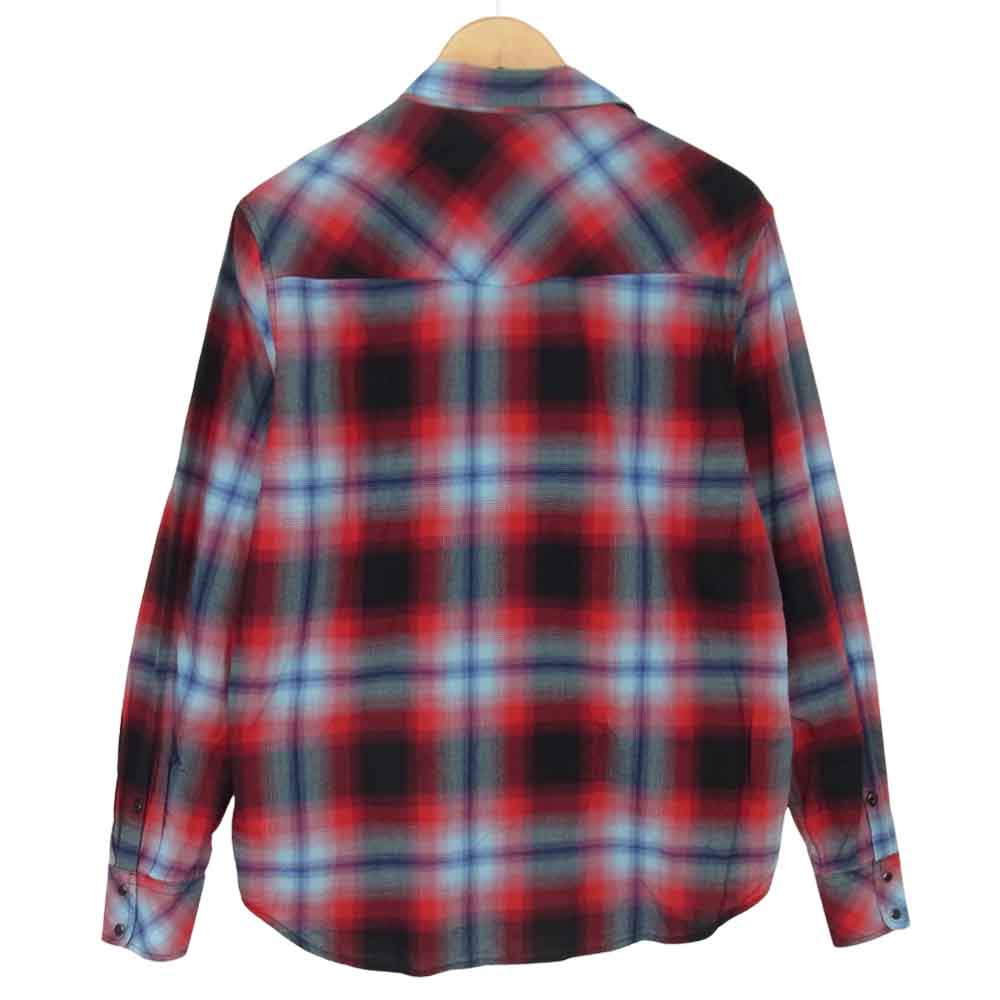 DIESEL ディーゼル 国内正規品 長袖 チェック シャツ レッド系 M【美品】【中古】