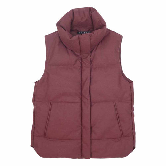 theory セオリー ジップ ダウン ベスト ボルドー S【中古】